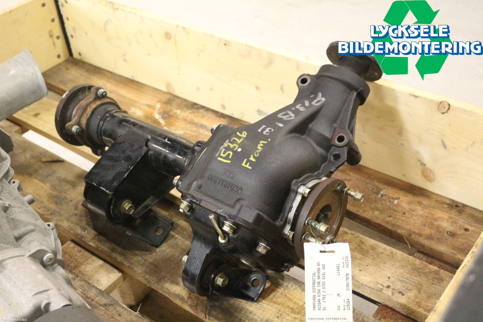 Nissan NAVARA 98-05 Framvagn Diffrential