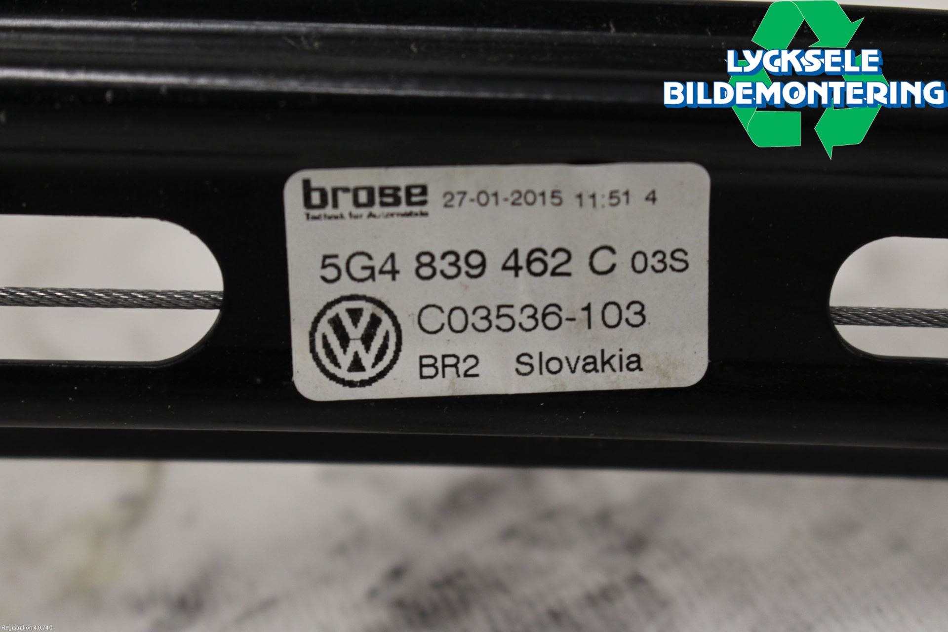 Volkswagen VW GOLF / E-GOLF VII 13-20 Fönsterhissmekanism