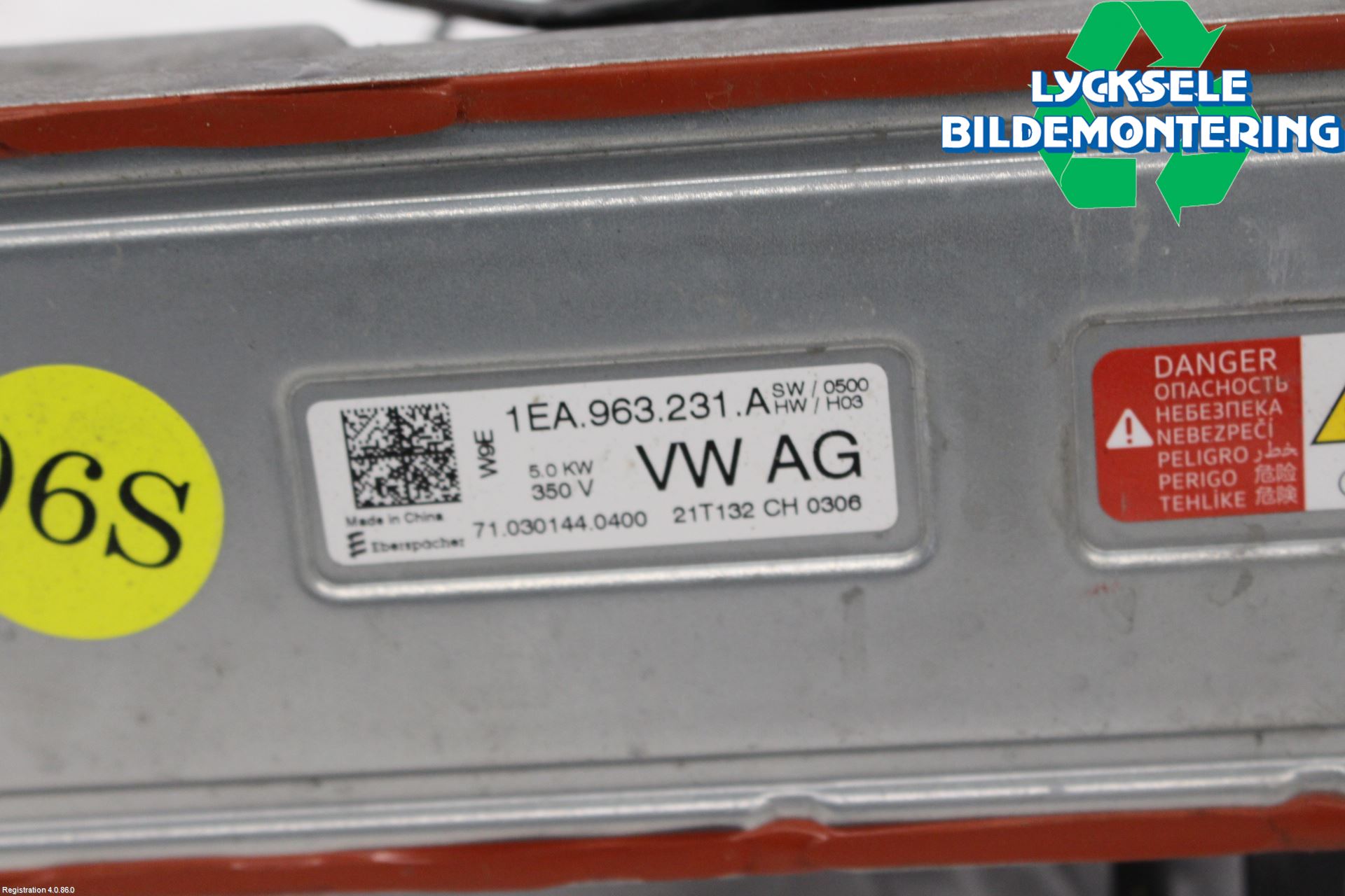 Volkswagen VW ID.4 21- Motorvärmare El-Sats Komp