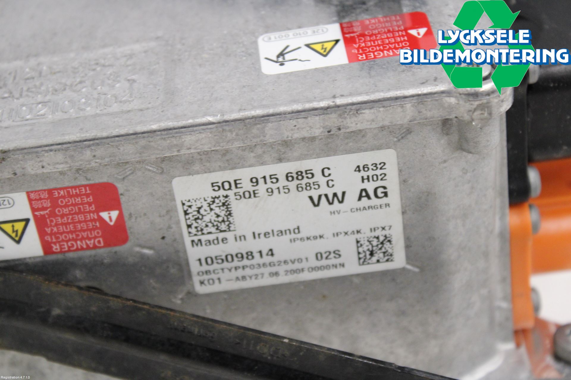 Volkswagen VW GOLF / E-GOLF VIII 20- Batteriladdare Högspänning