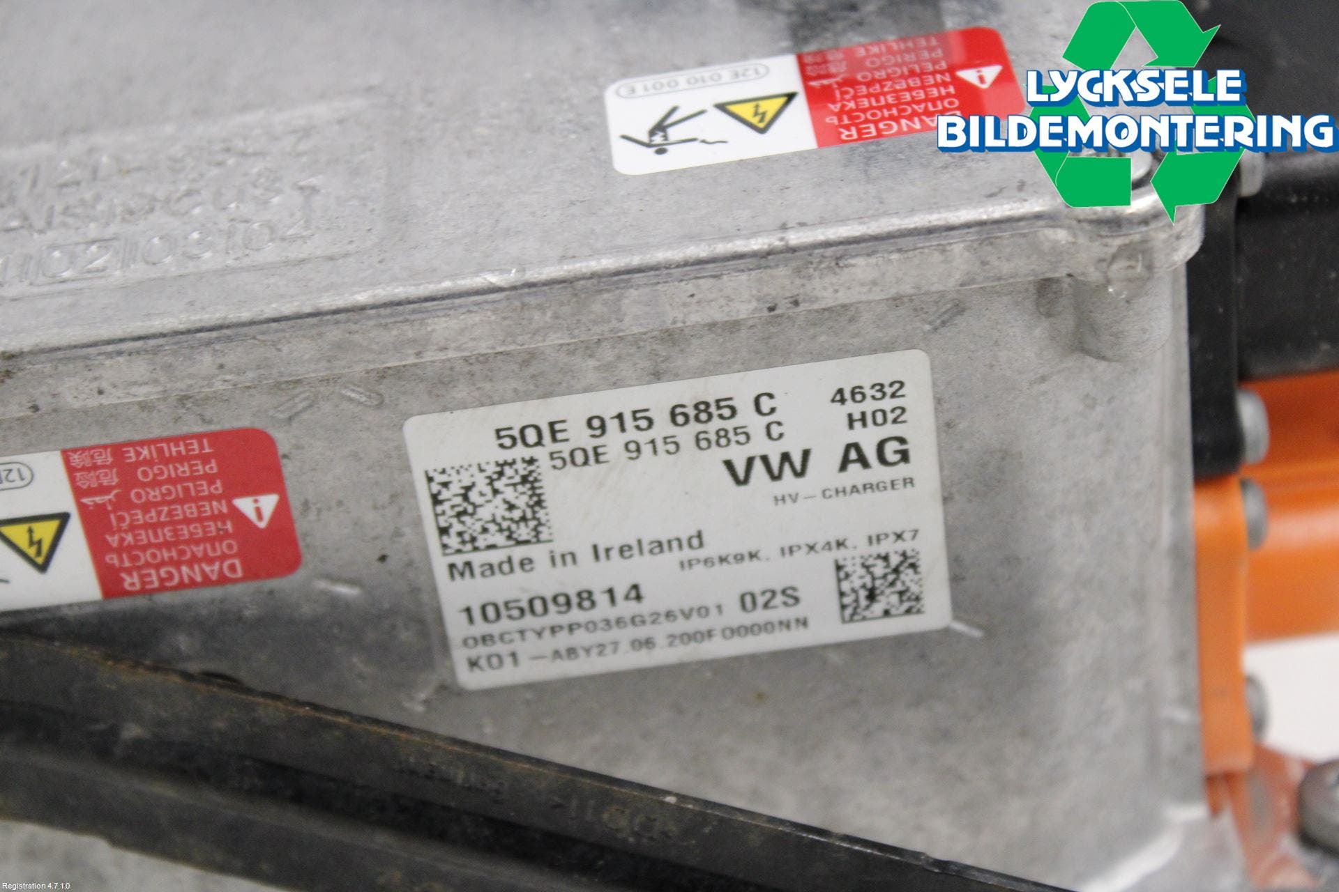 Volkswagen VW GOLF / E-GOLF VIII 20- Batteriladdare Högspänning