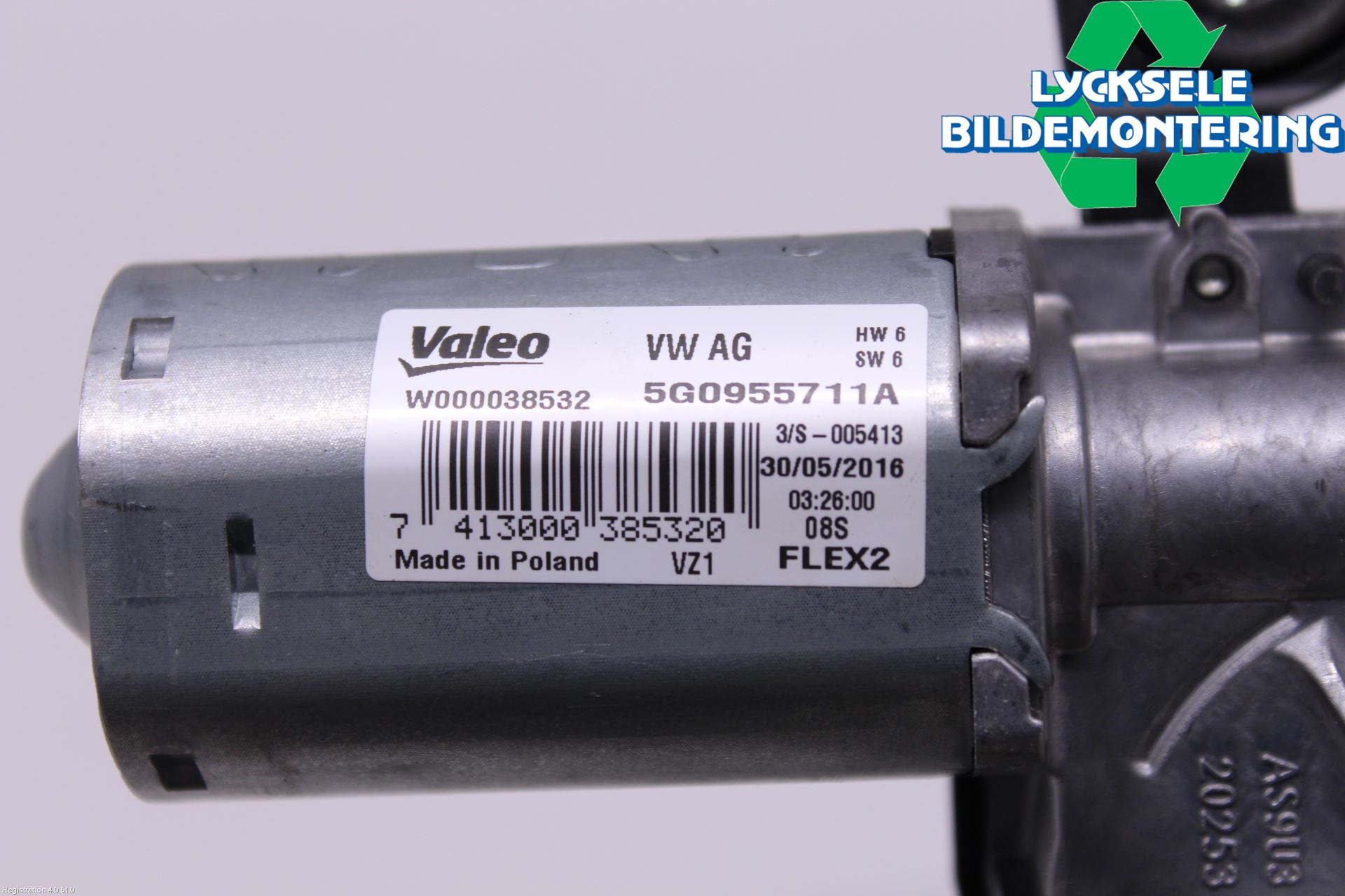 Volkswagen VW GOLF / E-GOLF VII 13-20 Torkarmotor Baklucka