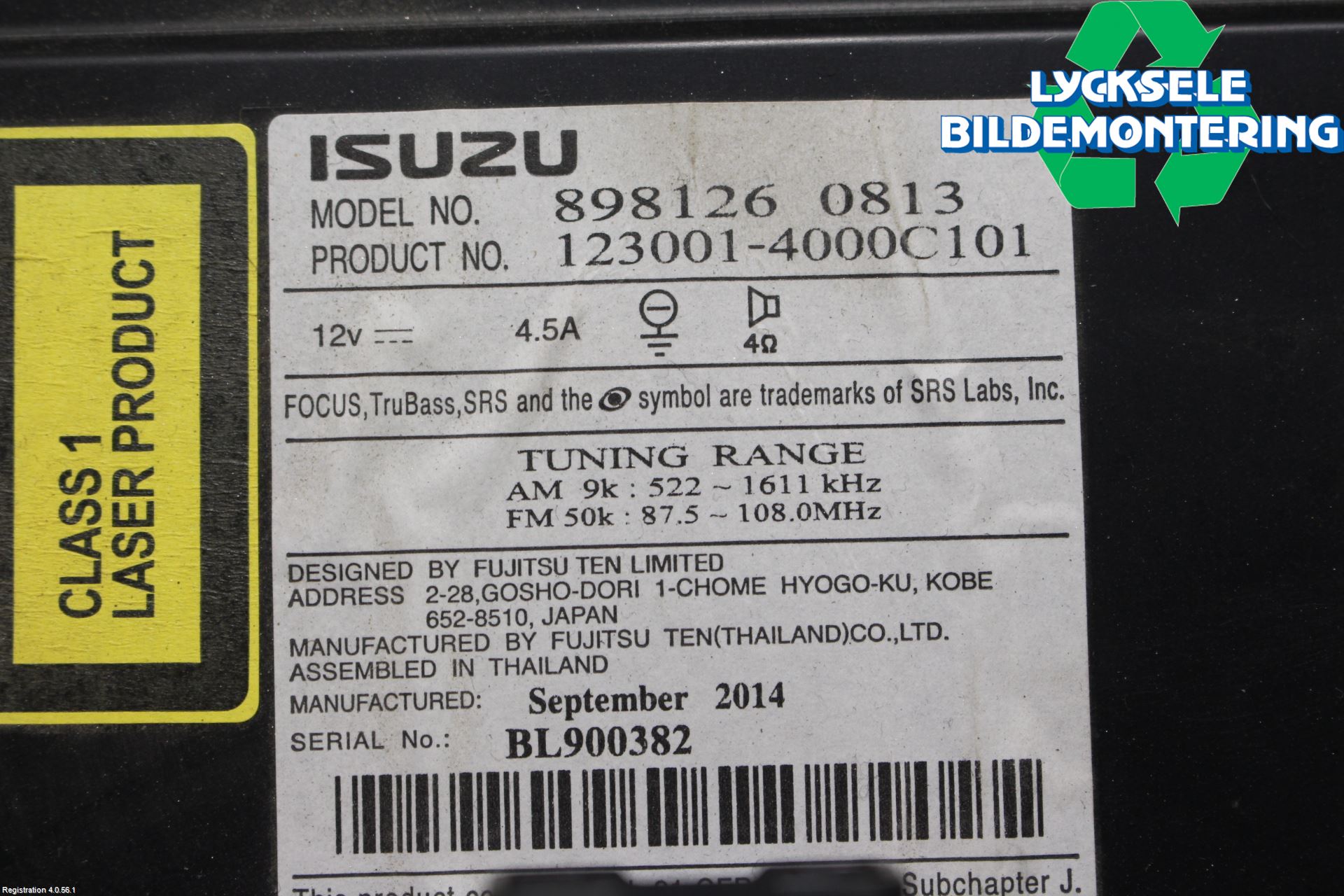 Isuzu D-MAX Cd Radio - Multimediapanel