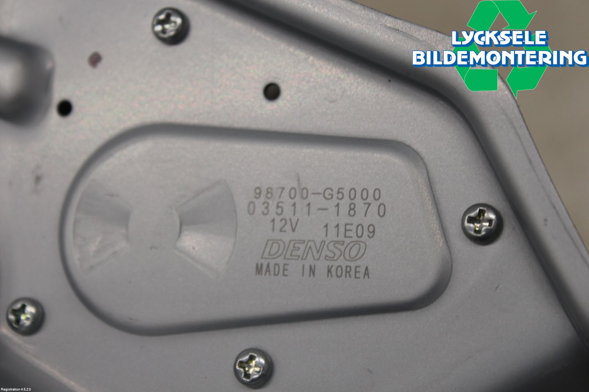 Kia NIRO (DE) 17-22 Torkarmotor Baklucka