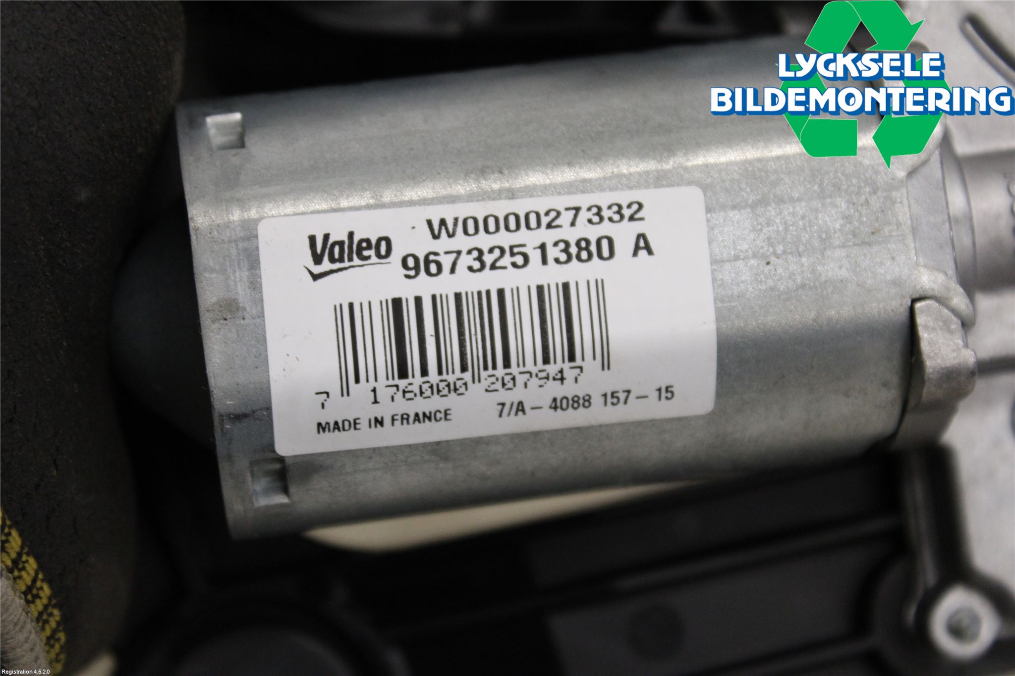 Peugeot PEUGOT 208 16-19 Torkarmotor Baklucka