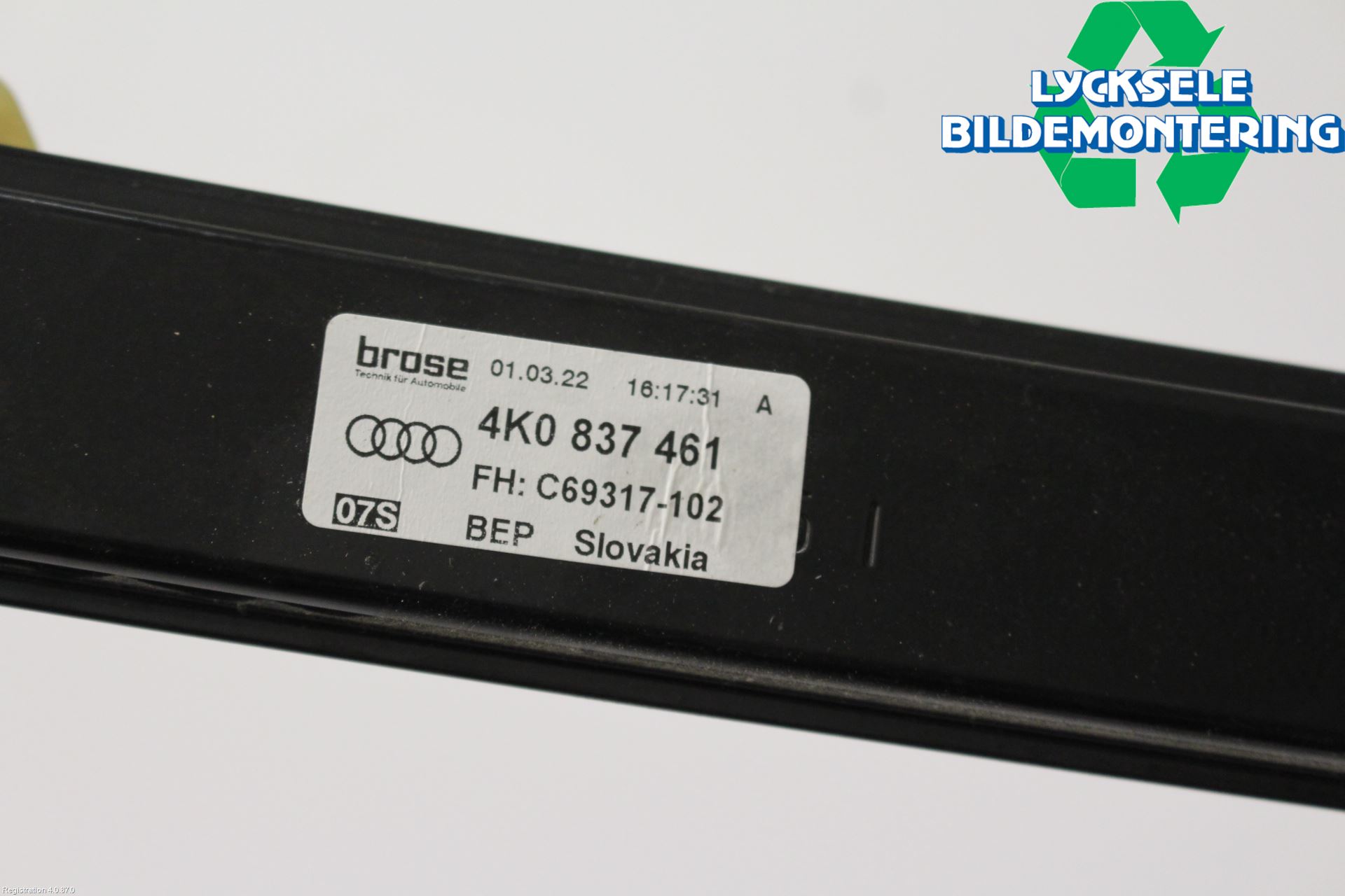 Audi A6 F2/C8 19- Fönsterhissmekanism