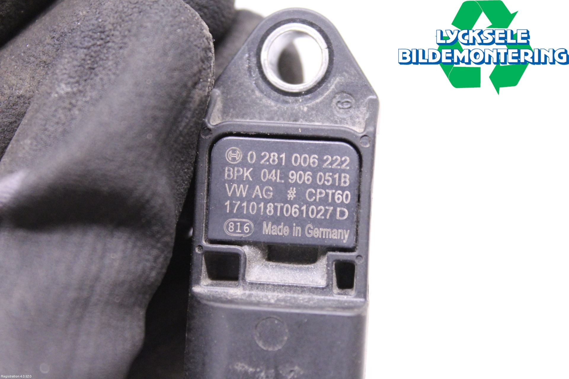 Volkswagen VW PASSAT 15-19 Givare Laddluftstryck