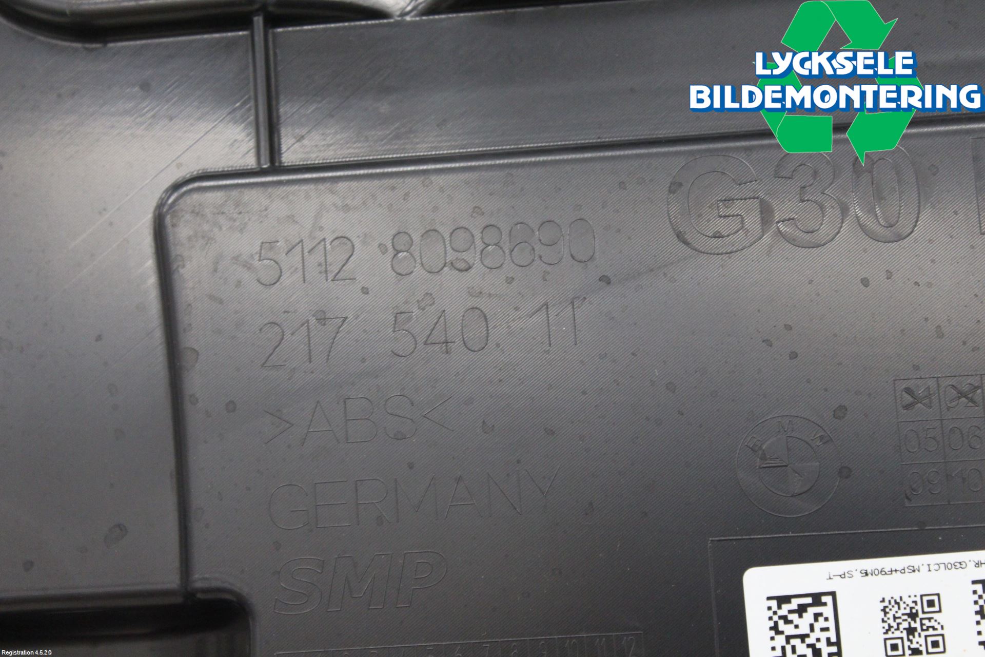 BMW 5 G30/G31/F90 17-23 Stötfångarfäste Bak Hö