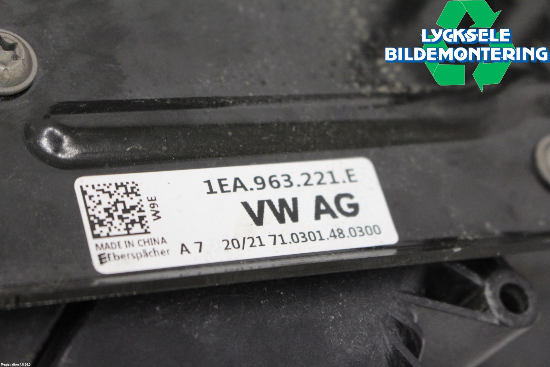 Volkswagen VW ID.4 21- Motorvärmare El-Sats Komp