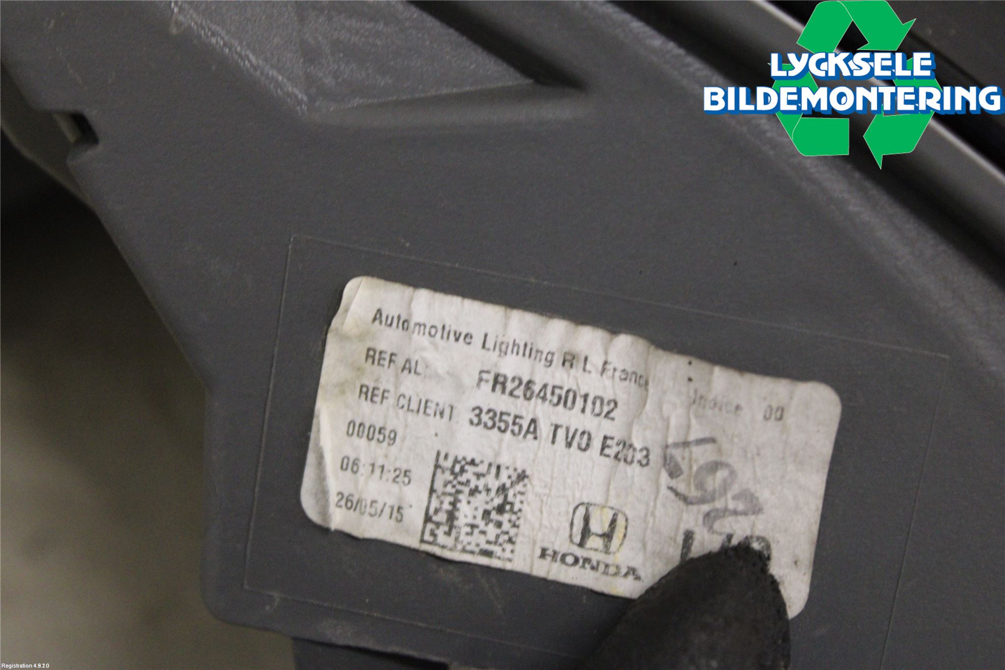 Honda CIVIC 12-16 Bakljus Vänster