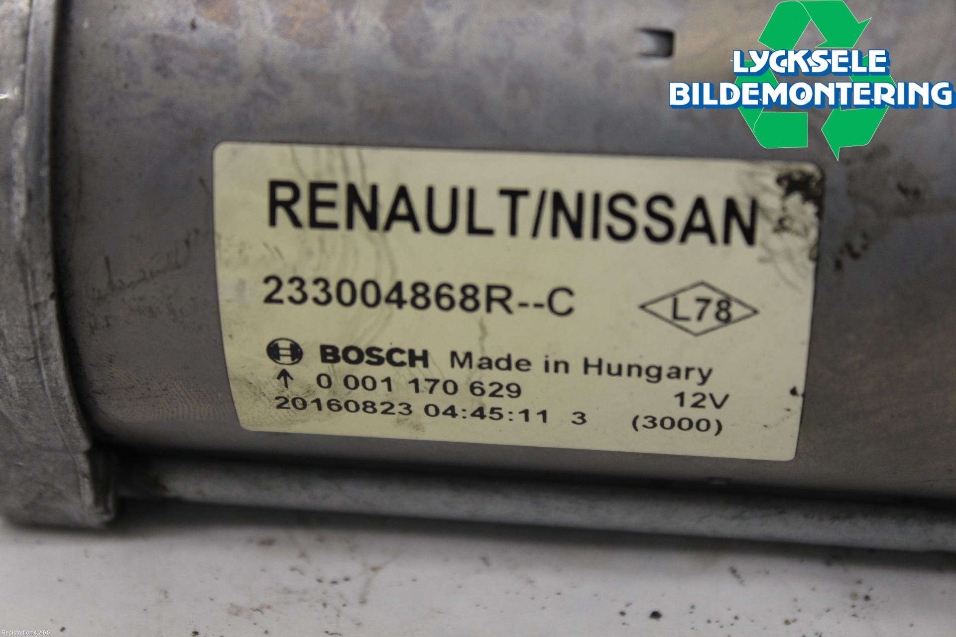 Renault TALISMAN 16-20 Startmotor Diesel