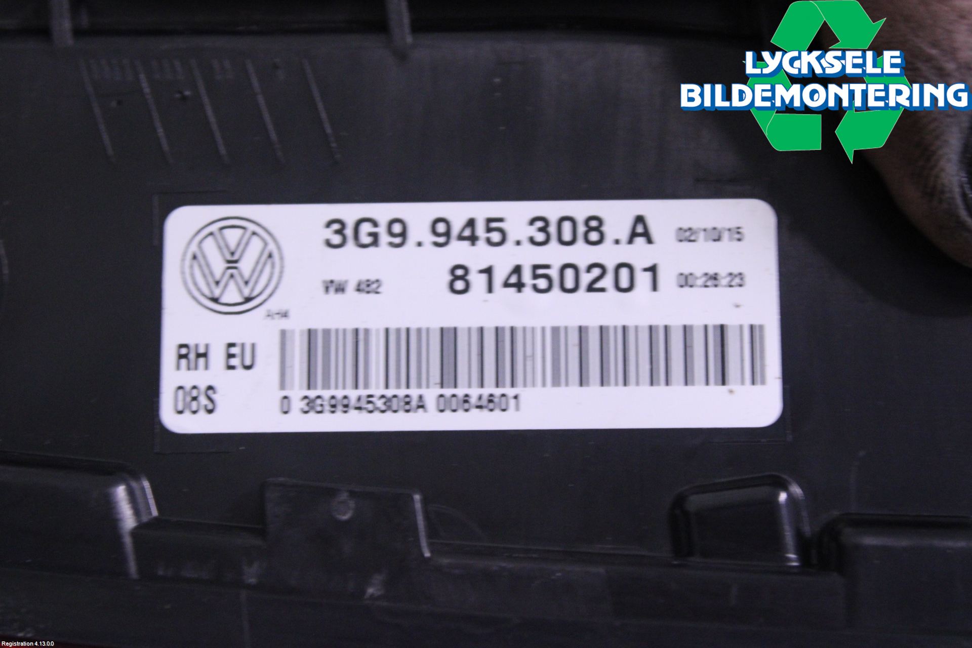 Volkswagen VW PASSAT 15-19 Bakljus Lucka Hö