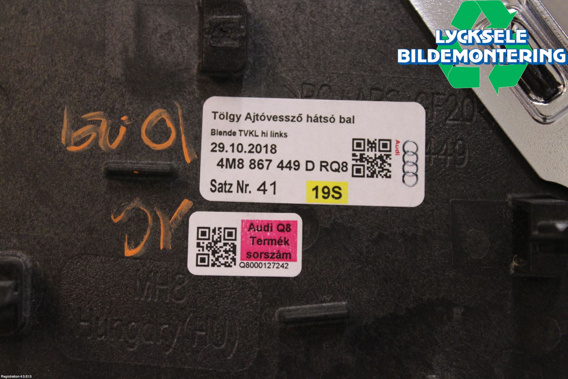 Audi Q8/SQ8 4M 19- Dörrhandtag Inre Vä