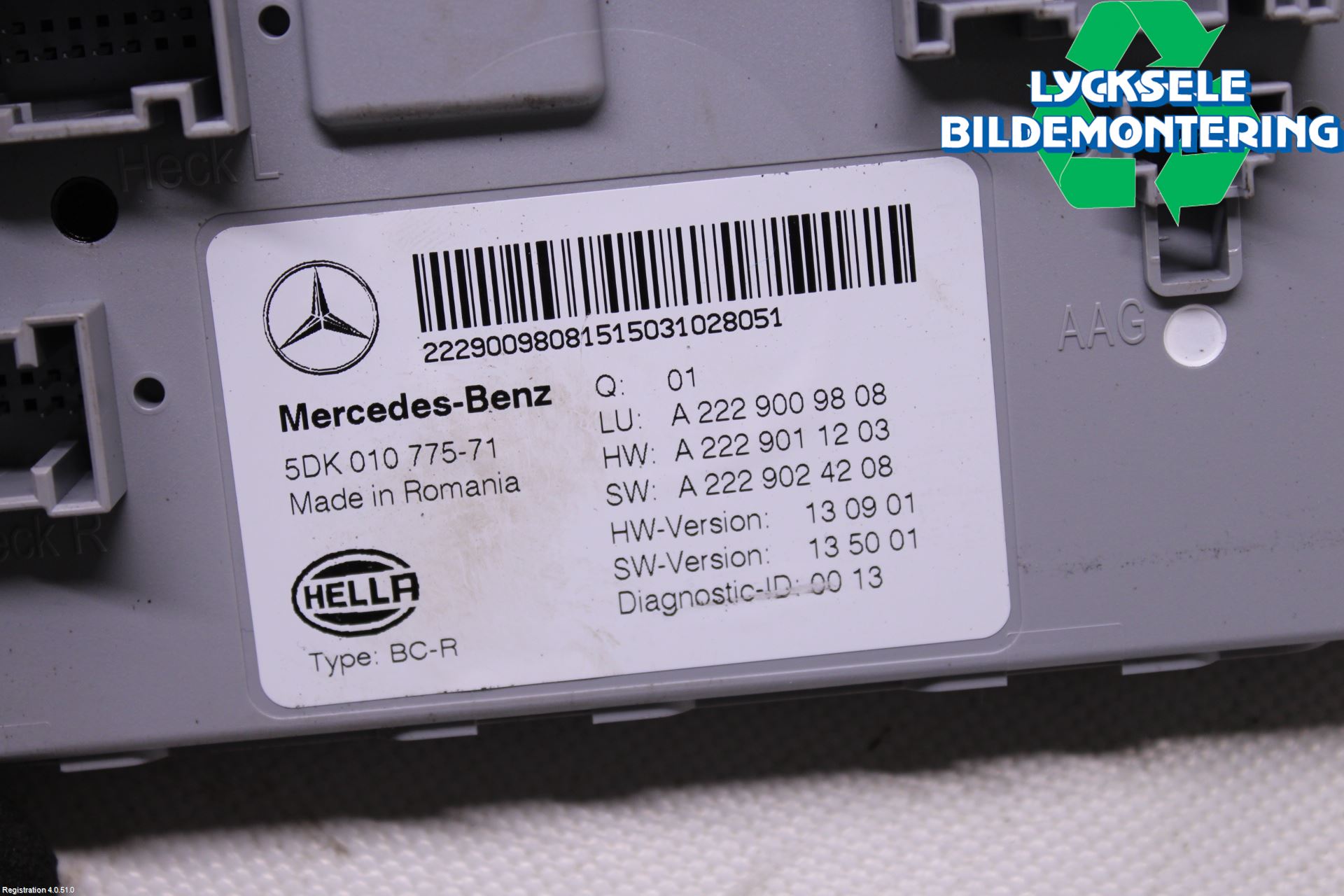 Mercedes-Benz MB C-KLASS (W205) 14-21 Styrenhet Övrigt