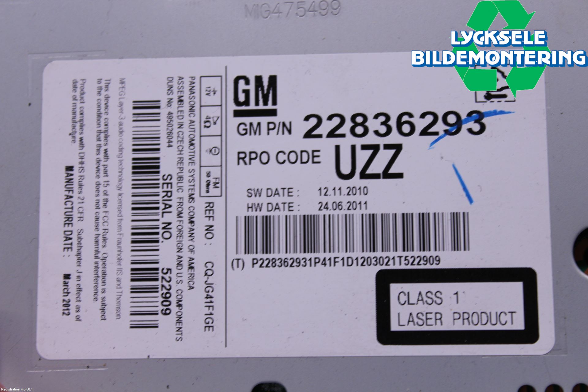 Opel ASTRA J 10-15 Cd Radio - Multimediapanel
