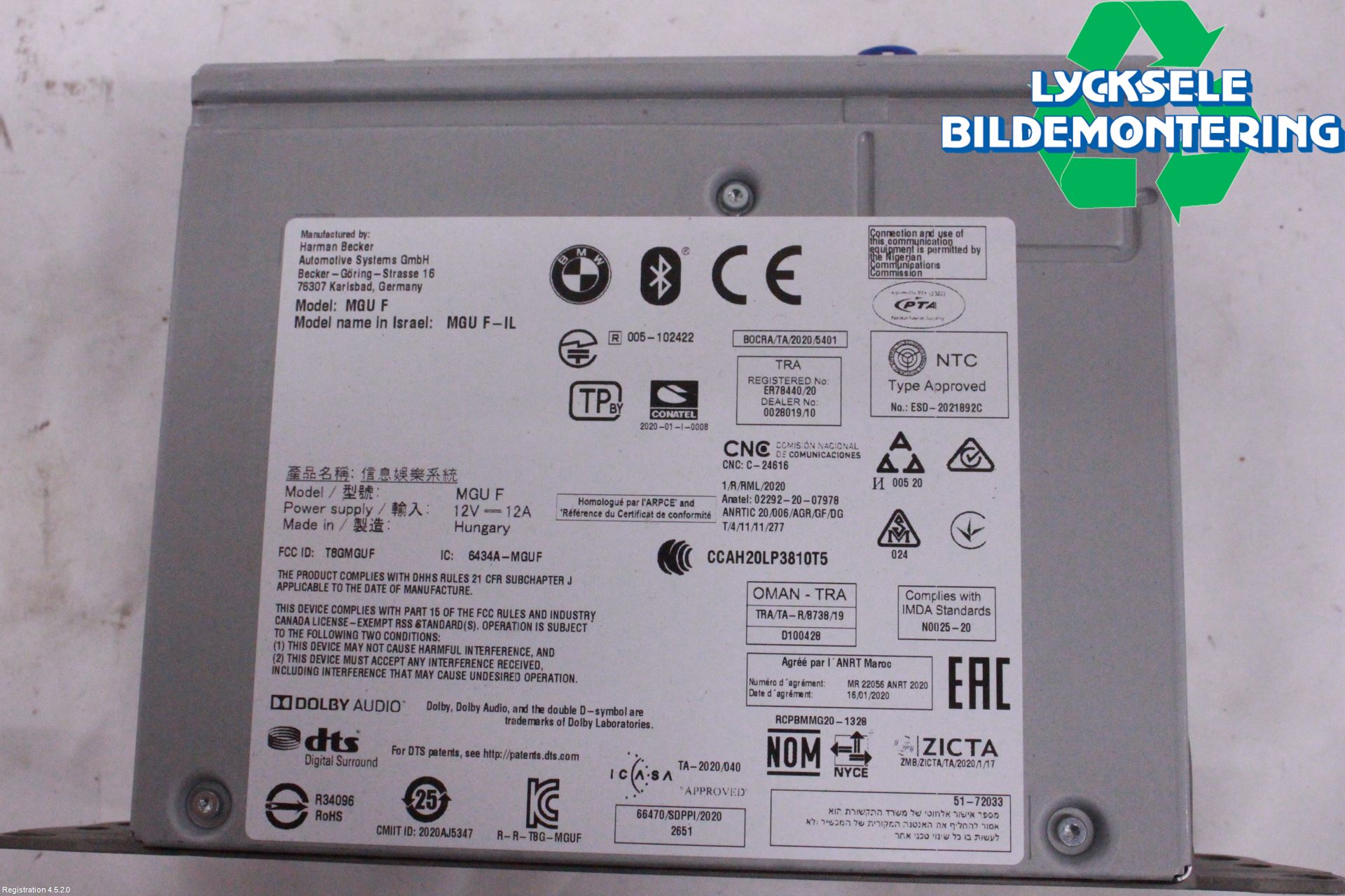 BMW 5 G30/G31/F90 17-23 Gps Navigator