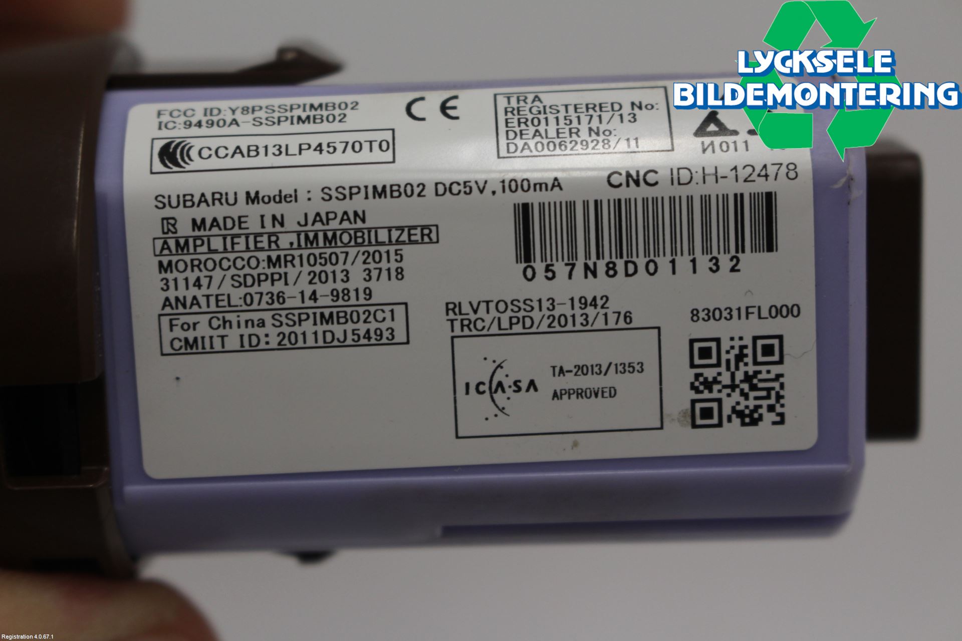 Subaru OUTBACK 15-20 Startknapp Personbil