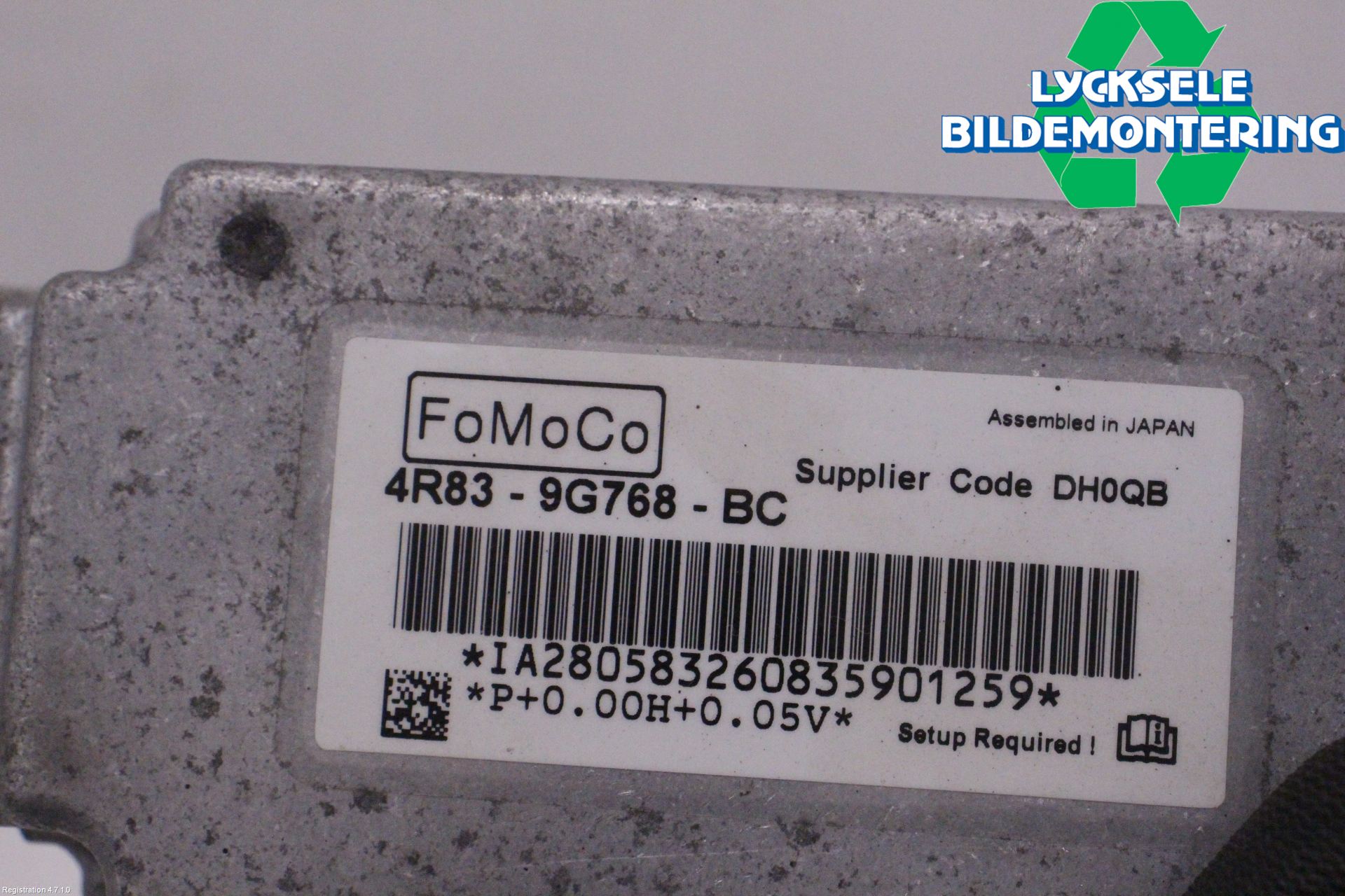 Volvo XC60 09-13 Sensor Aktivt Kollisionsskydd