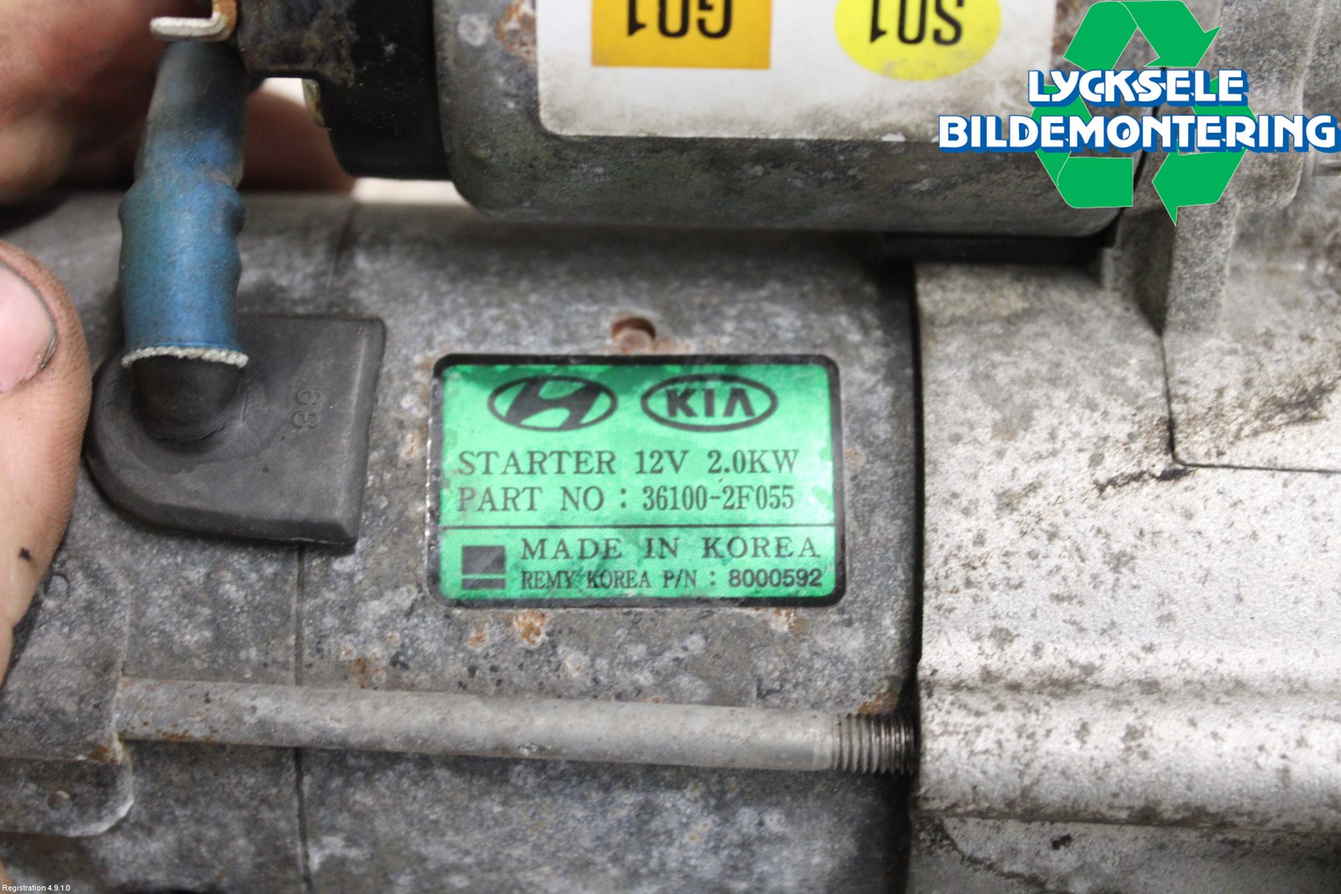 Kia SORENTO 10-14 Startmotor Diesel