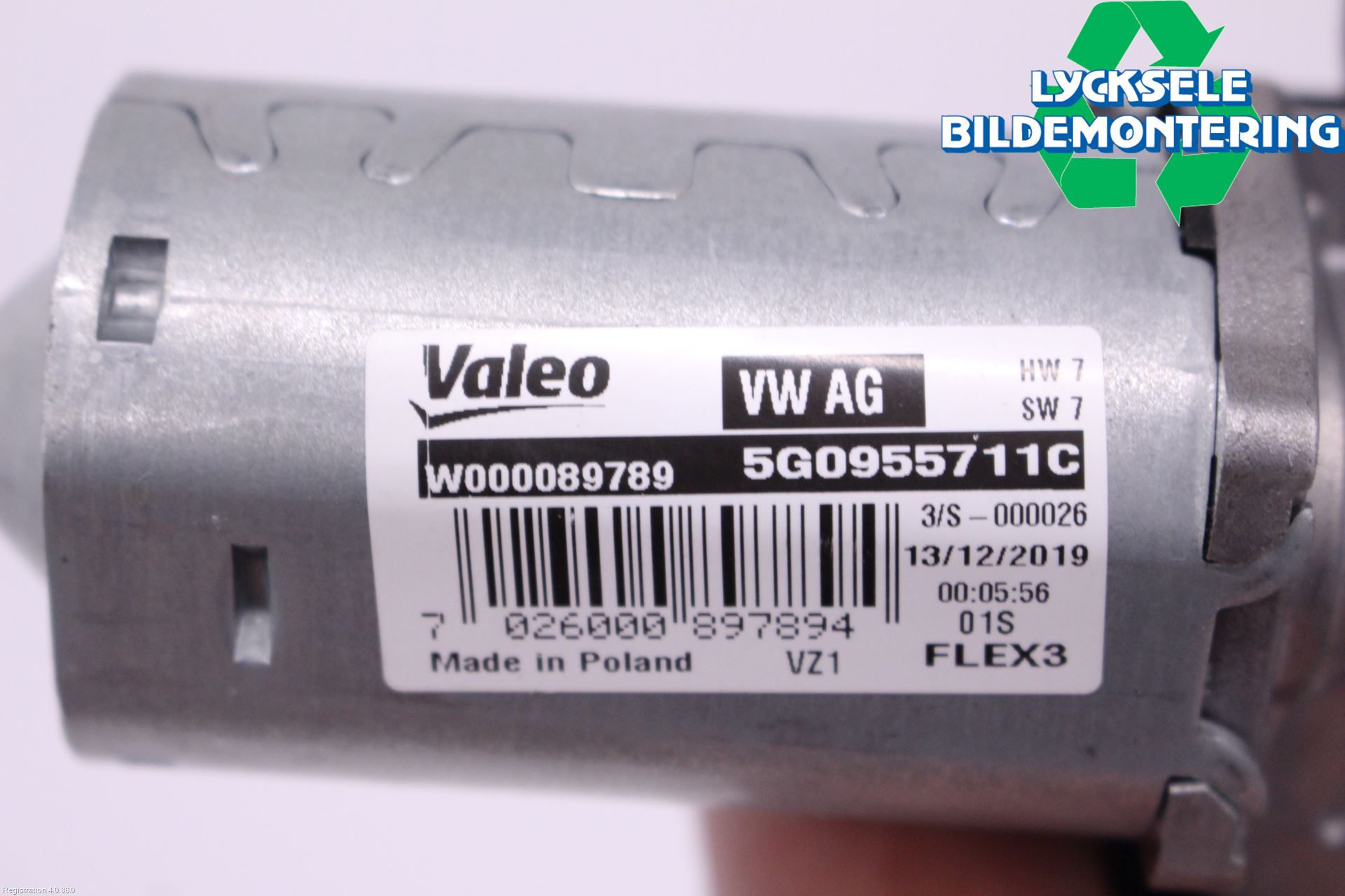 Volkswagen VW GOLF / E-GOLF VII 13-20 Torkarmotor Baklucka