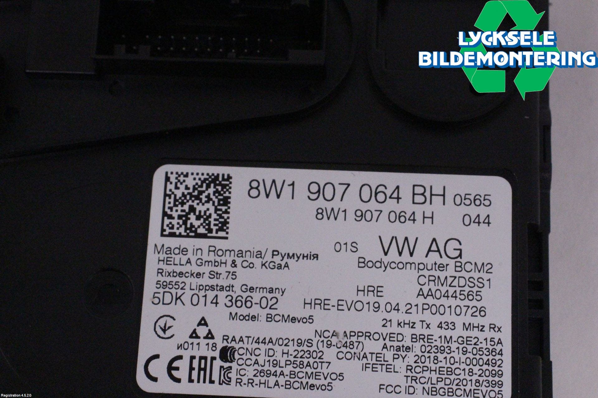 Audi E-TRON, S GE 19- Komfort Styrdon