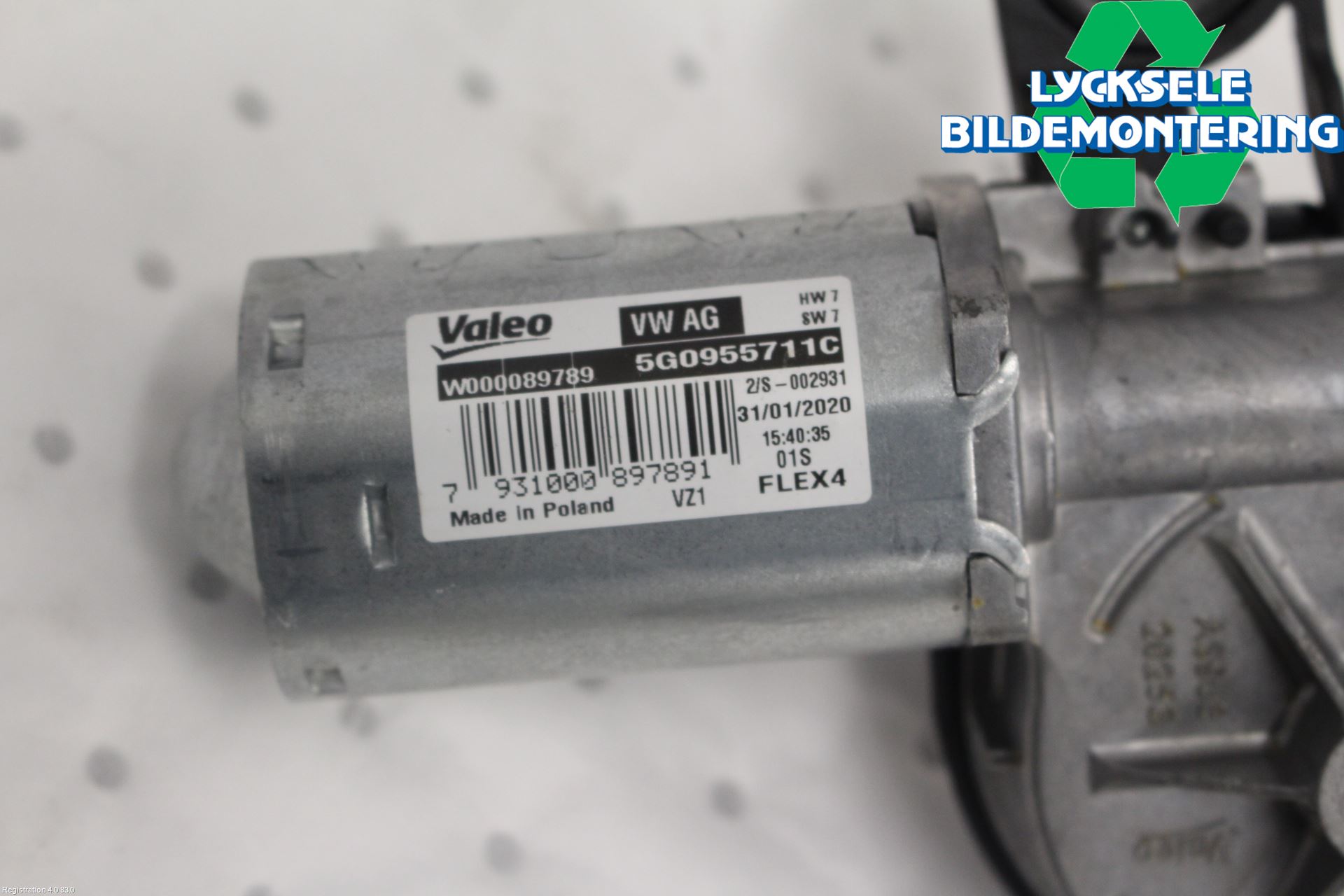 Volkswagen VW GOLF / E-GOLF VII 13-20 Torkarmotor Baklucka