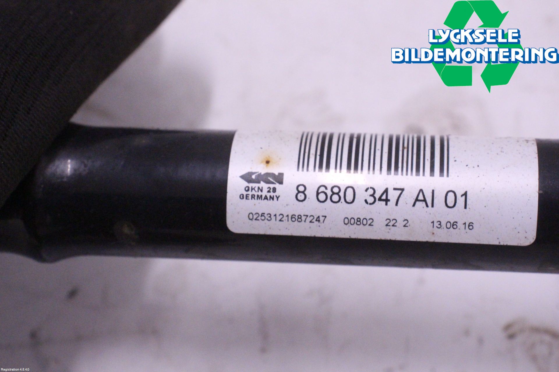 BMW 3 F30/F31/F80 12-19 Drivaxel Bak Vänster