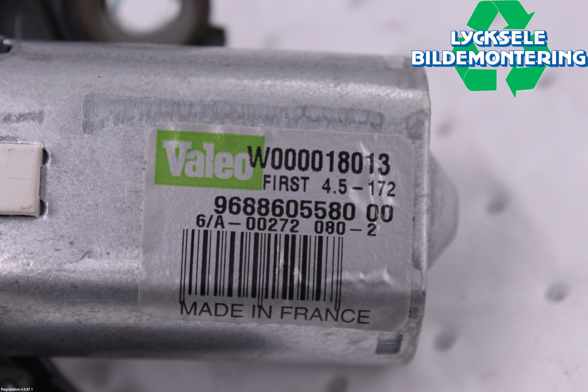 Peugeot 508 11-18 Torkarmotor Baklucka