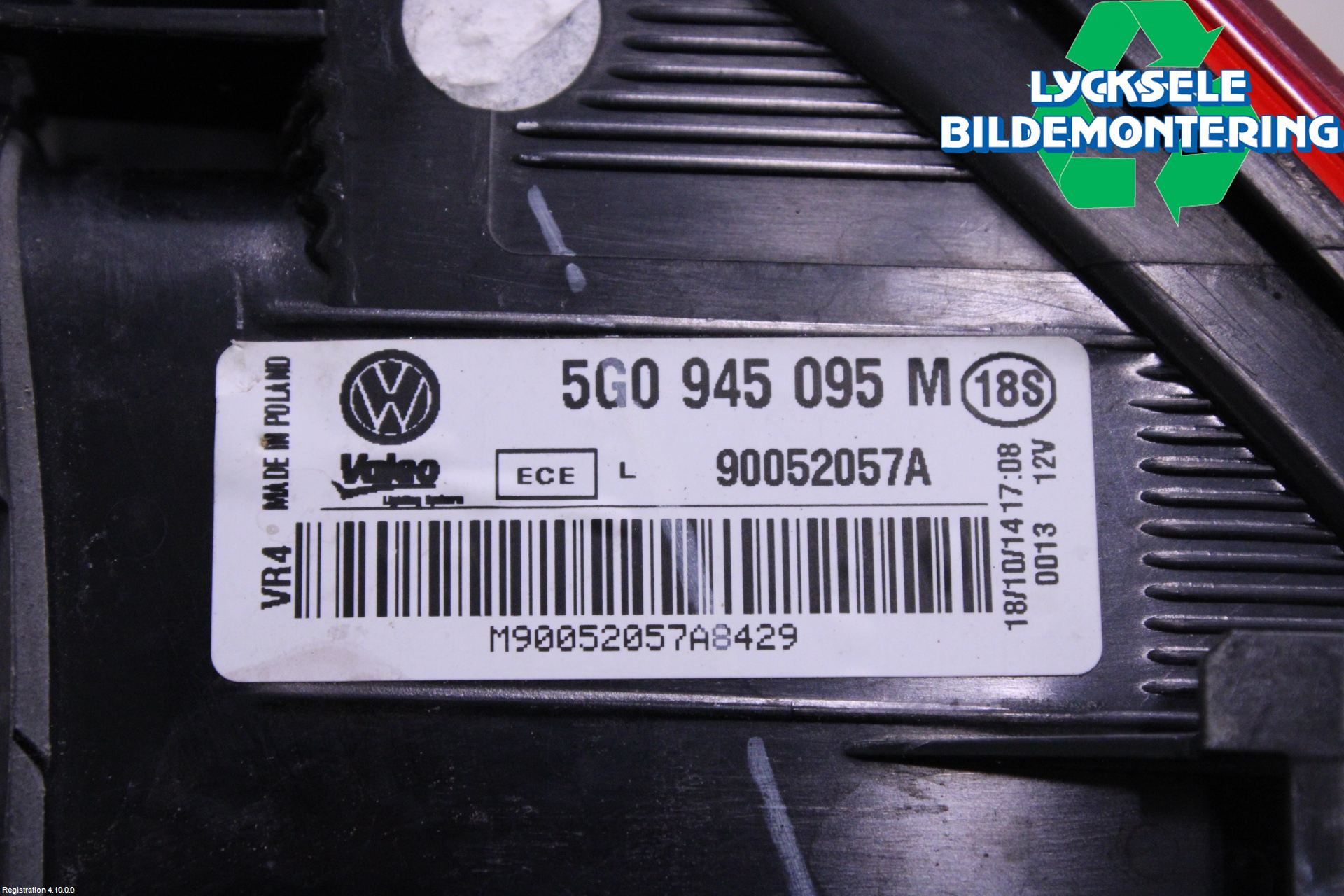 Volkswagen VW GOLF / E-GOLF VII 13-20 Bakljus Vänster