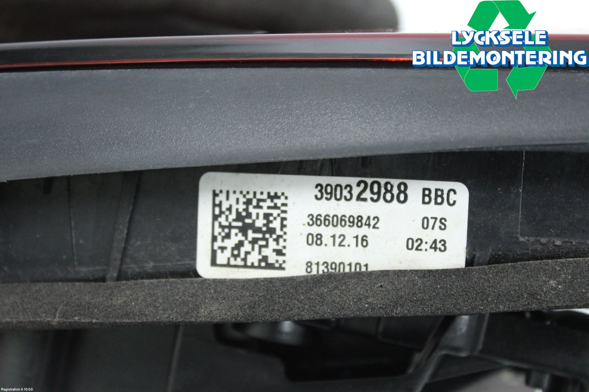 Opel ASTRA K 16-22 Bakljus Lucka Vä