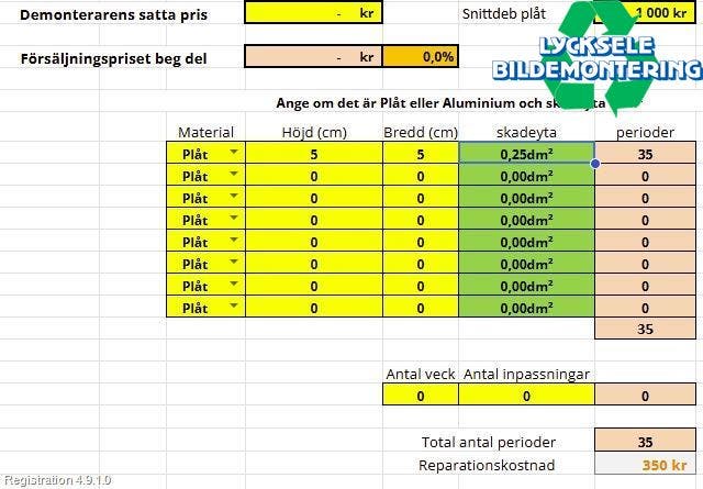 Volvo V70 05-08 Dörr Bak Vänster