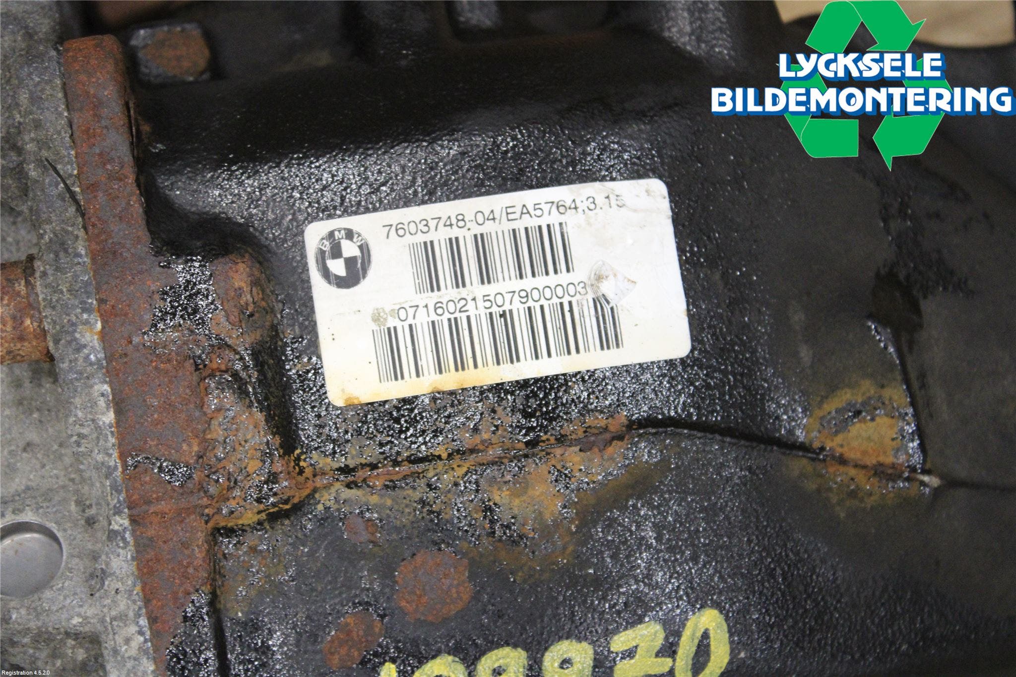 BMW 3 F30/F31/F80 12-19 Bakväxel-Diff