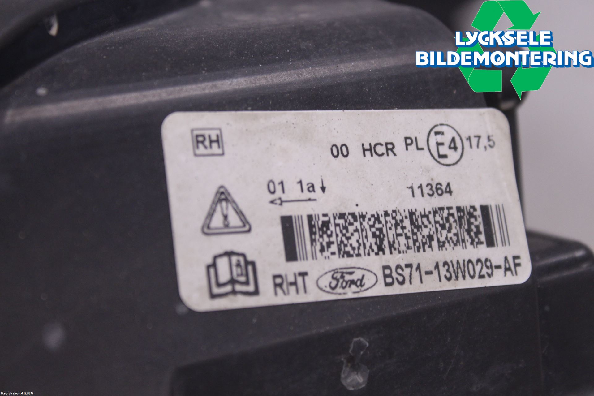 Ford MONDEO 07-15 Strålkastare Höger