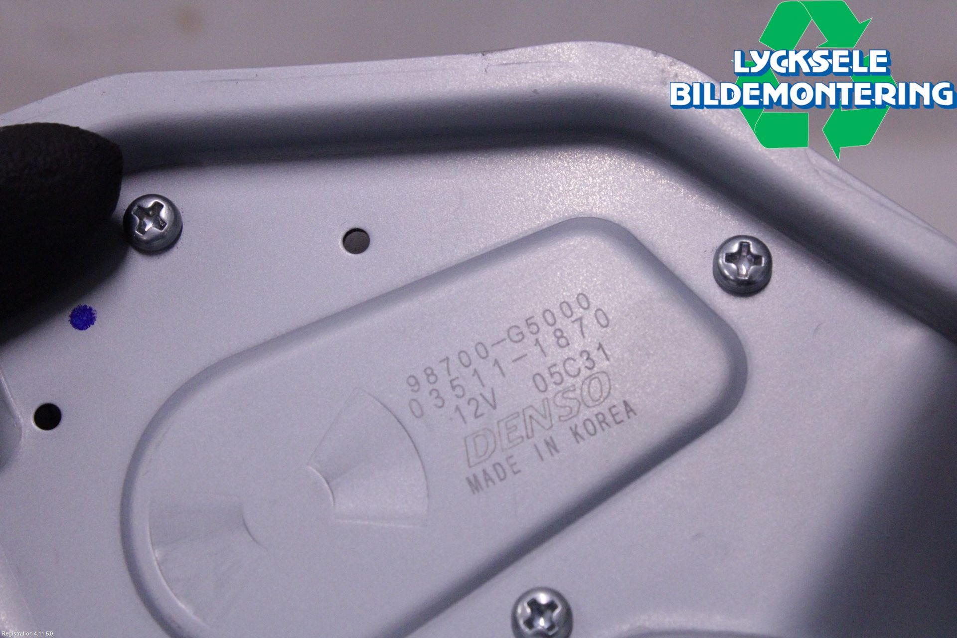 Kia NIRO (DE) 17-22 Torkarmotor Baklucka