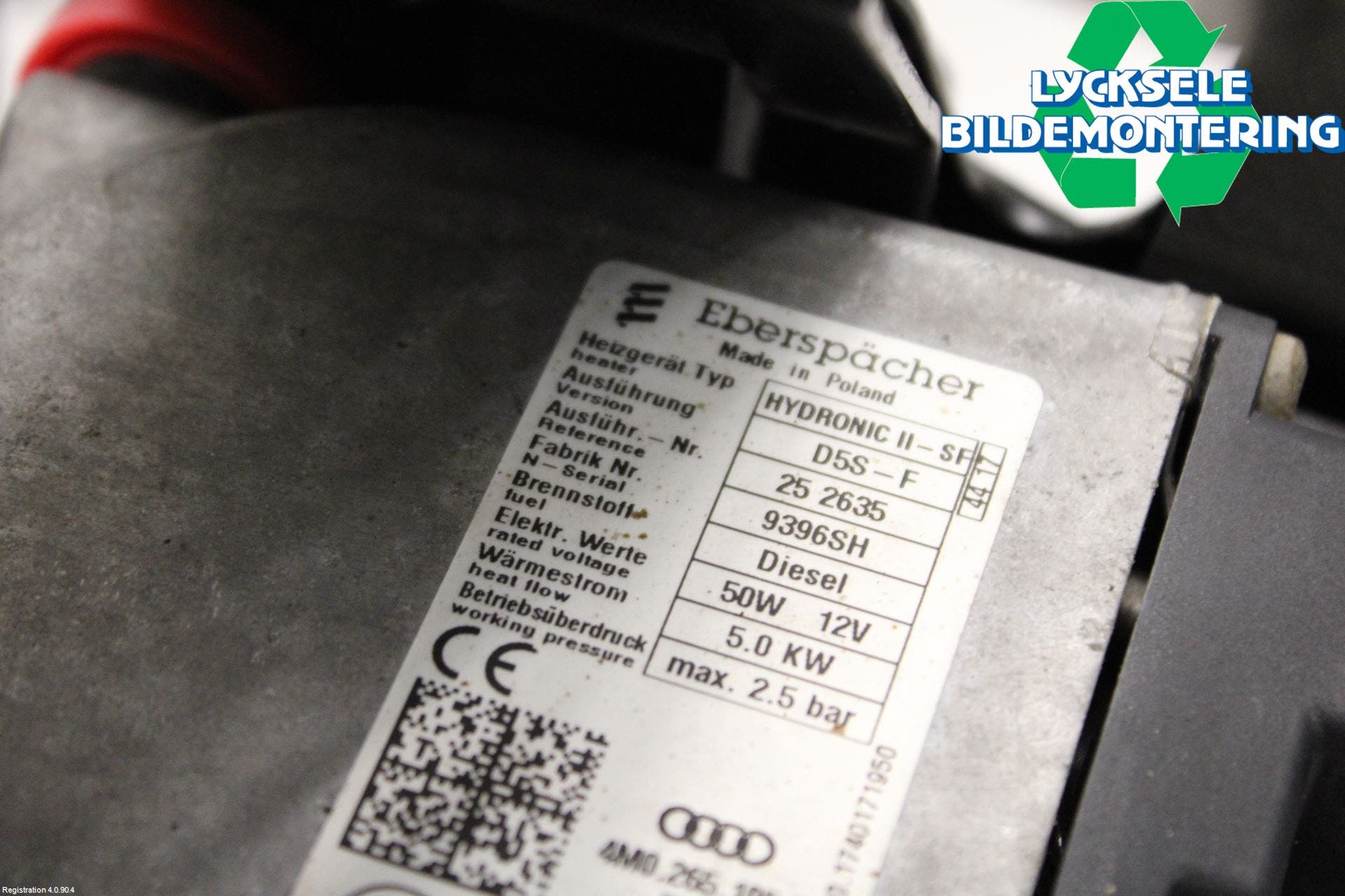 Audi A4/S4 B9 16-19 Dieselvärmare