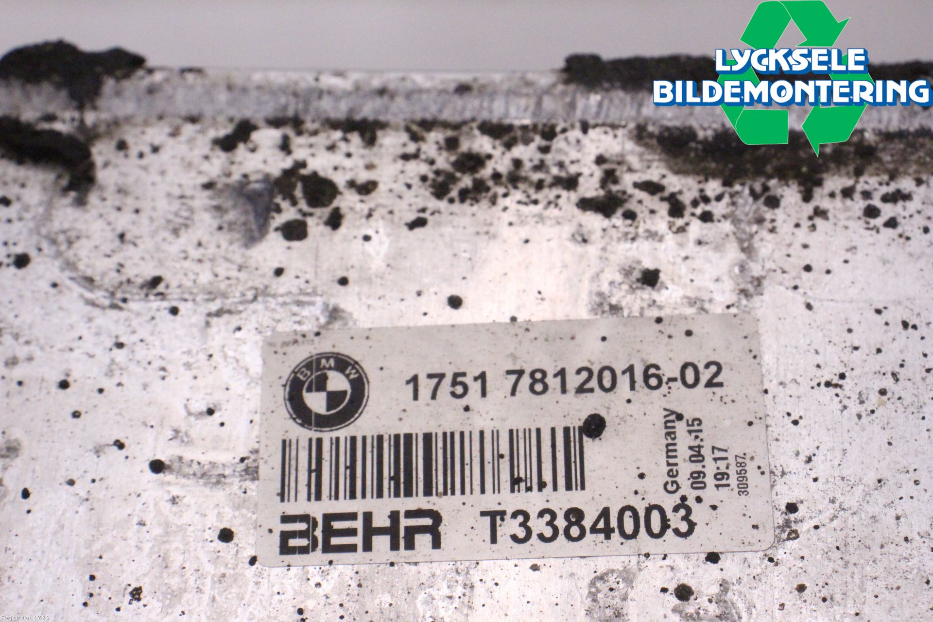 BMW 5 F10/F11/F18 09-17 Laddluft-Intercooler Kyl