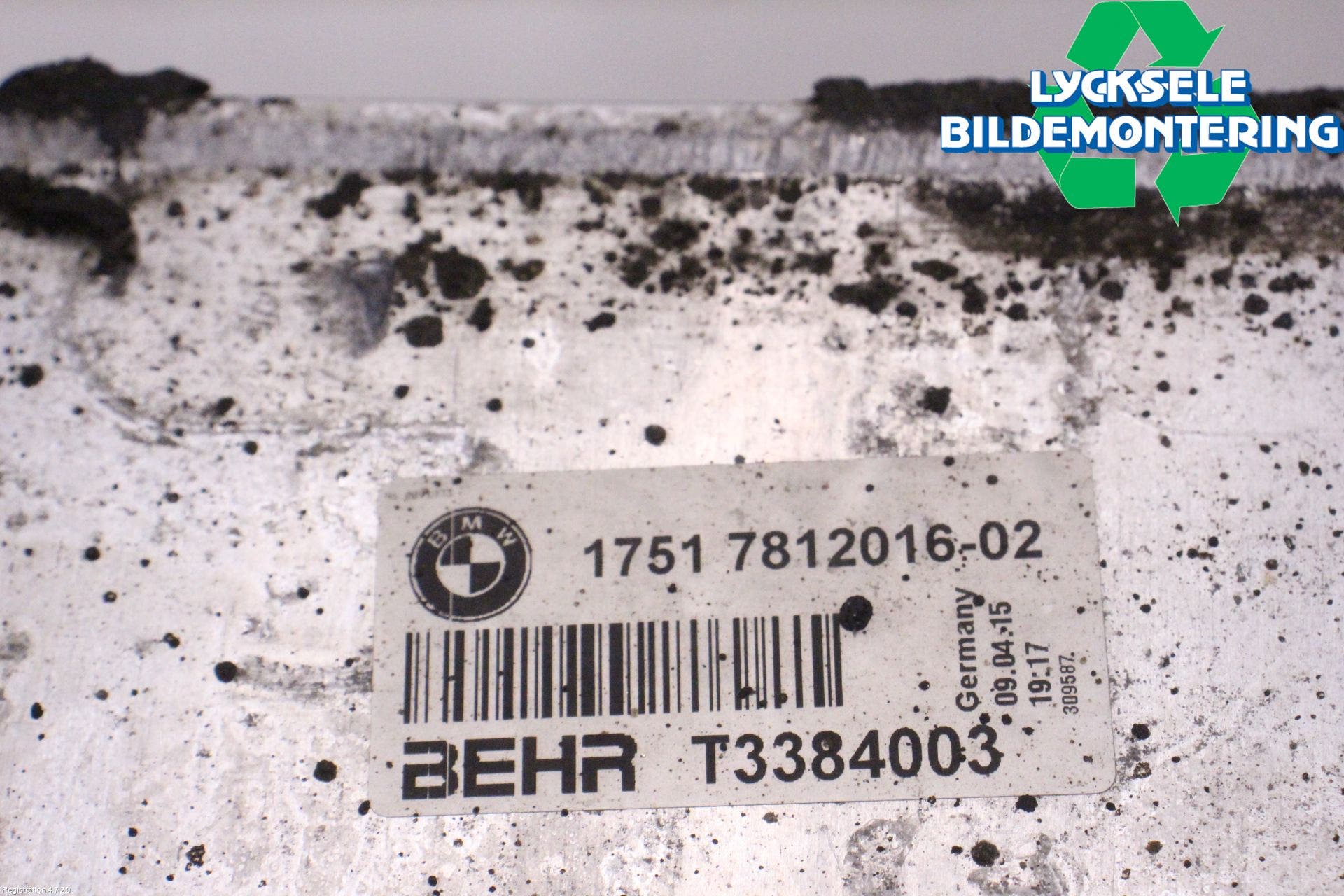 BMW 5 F10/F11/F18 09-17 Laddluft-Intercooler Kyl