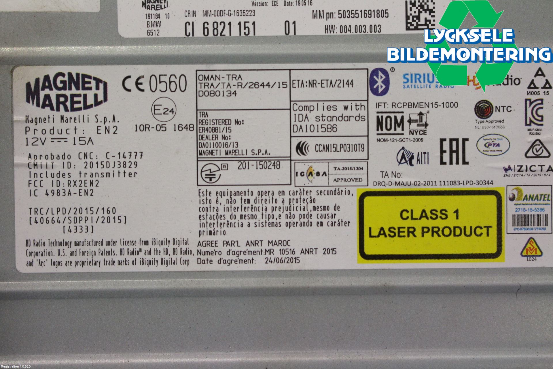 BMW X1 F48 15-22 Cd Radio - Multimediapanel
