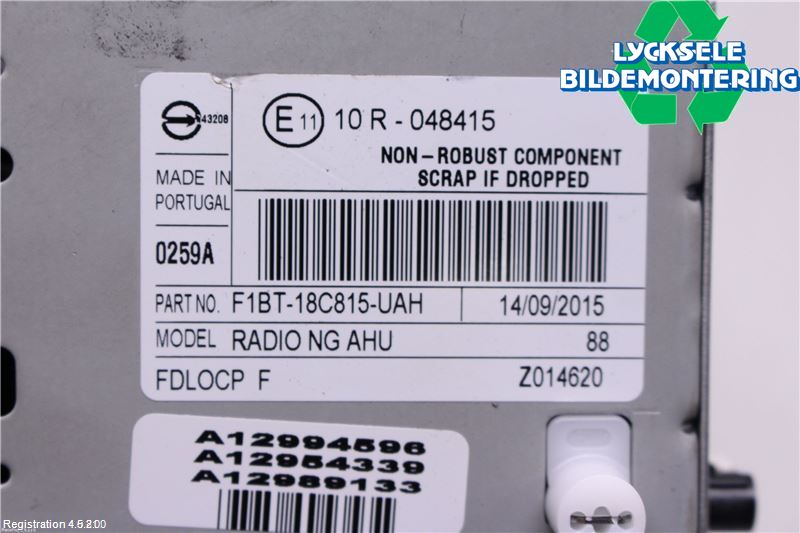 Ford FOCUS 15-18 Cd Radio - Multimediapanel