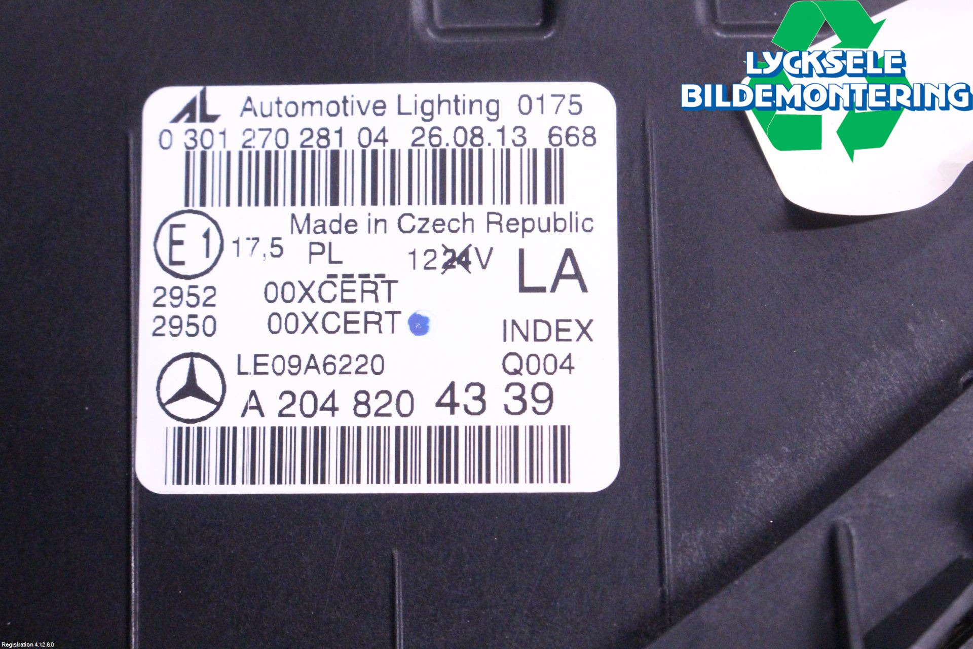 Mercedes-Benz MB C-KLASS (W204) 07-15 Strålkastare Vänster