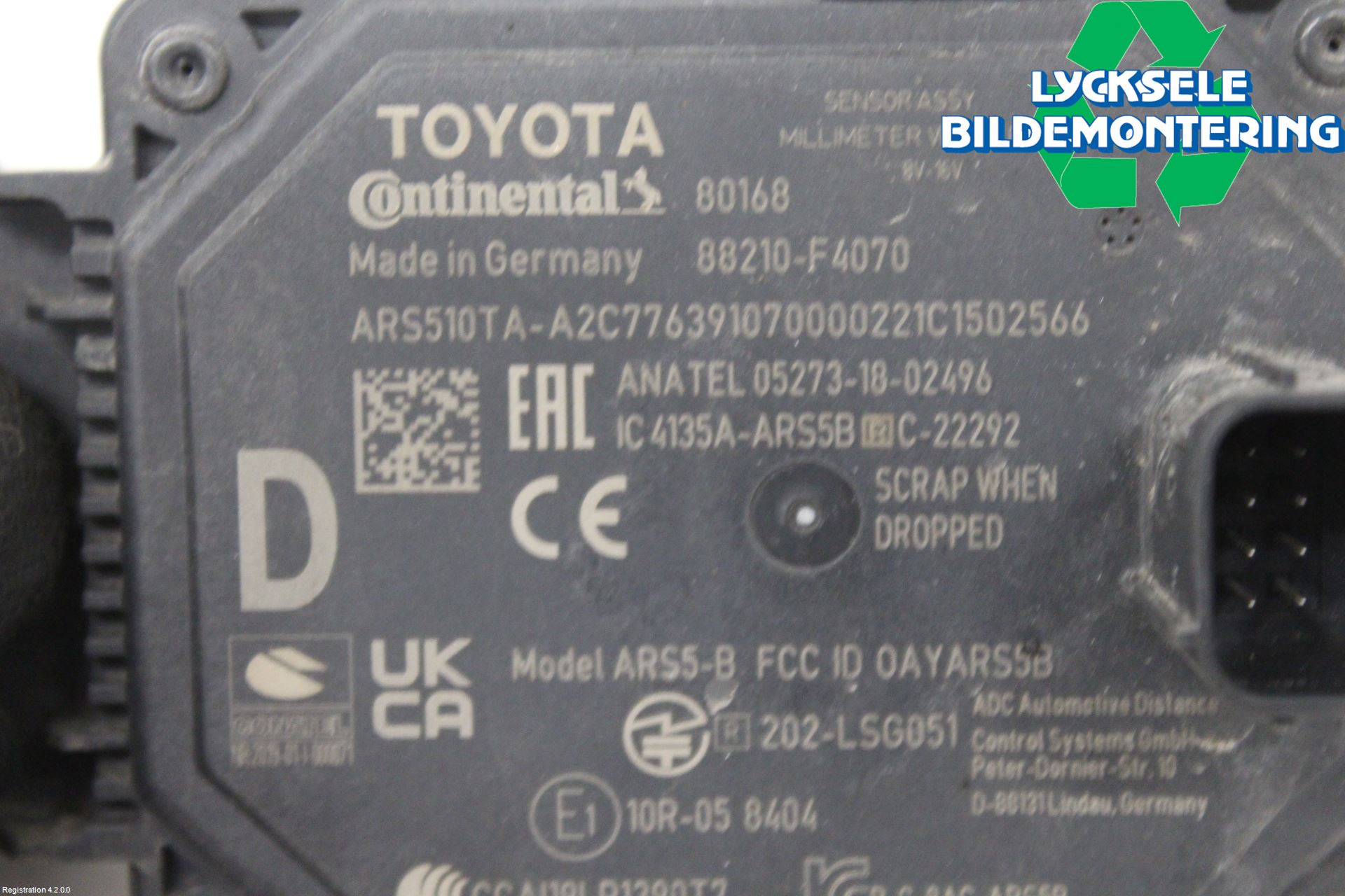Toyota C-HR 16-23 Sensor Adaptiv Farthållare