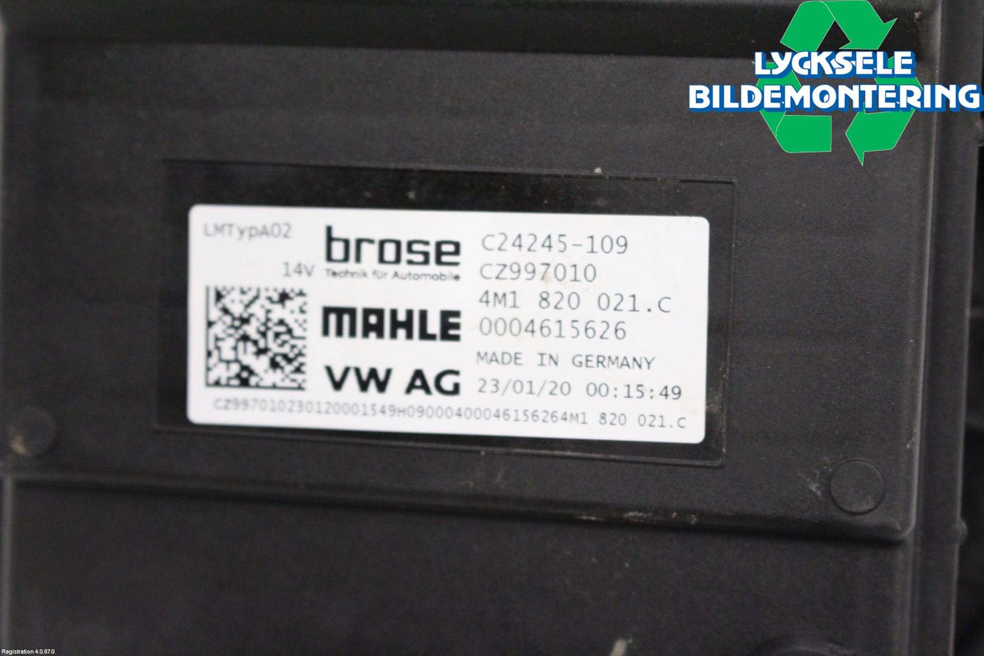 Audi E-TRON, S GE 19- Ac Värmefläkt