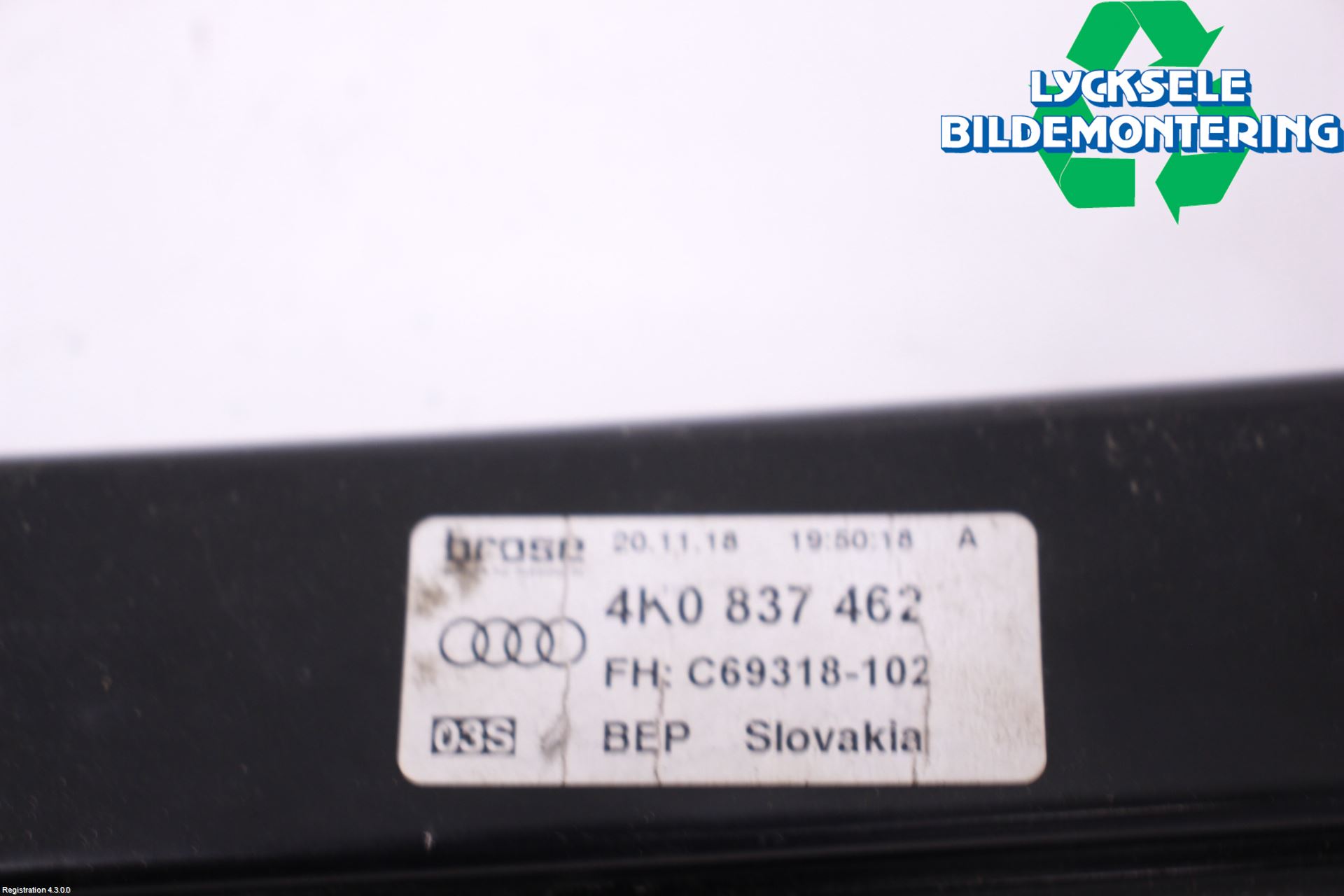 Audi A6 F2/C8 19- Fönsterhissmekanism