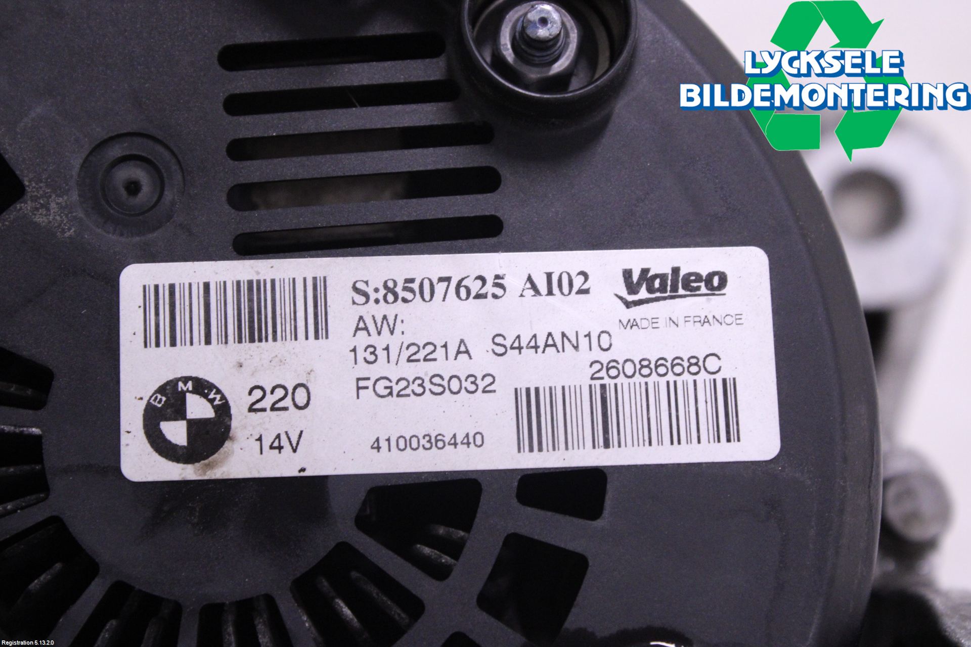 BMW 5 F10/F11/F18 09-17 Generator