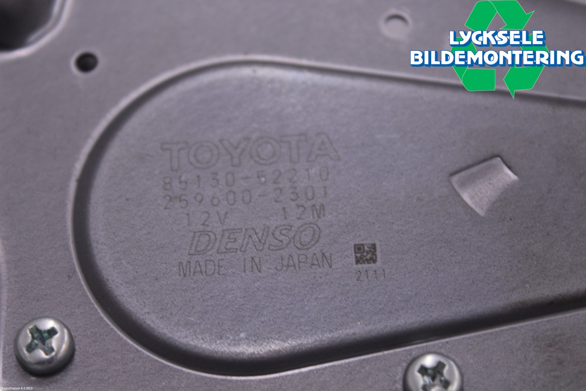Toyota VERSO-S 11-16 Torkarmotor Baklucka
