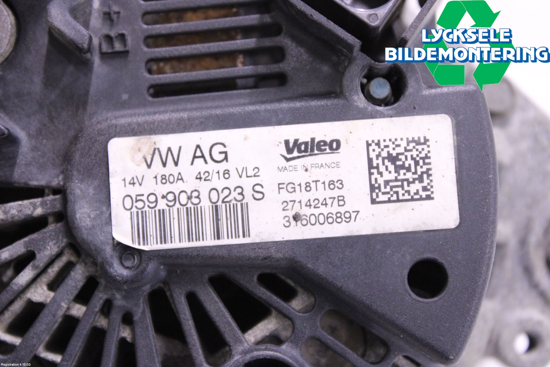 Volkswagen VW AMAROK 2H 10-22 Generator