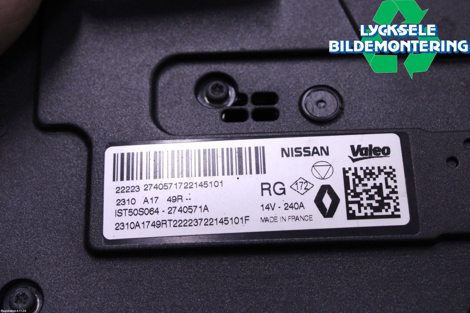 Nissan QASHQAI 21- Generator