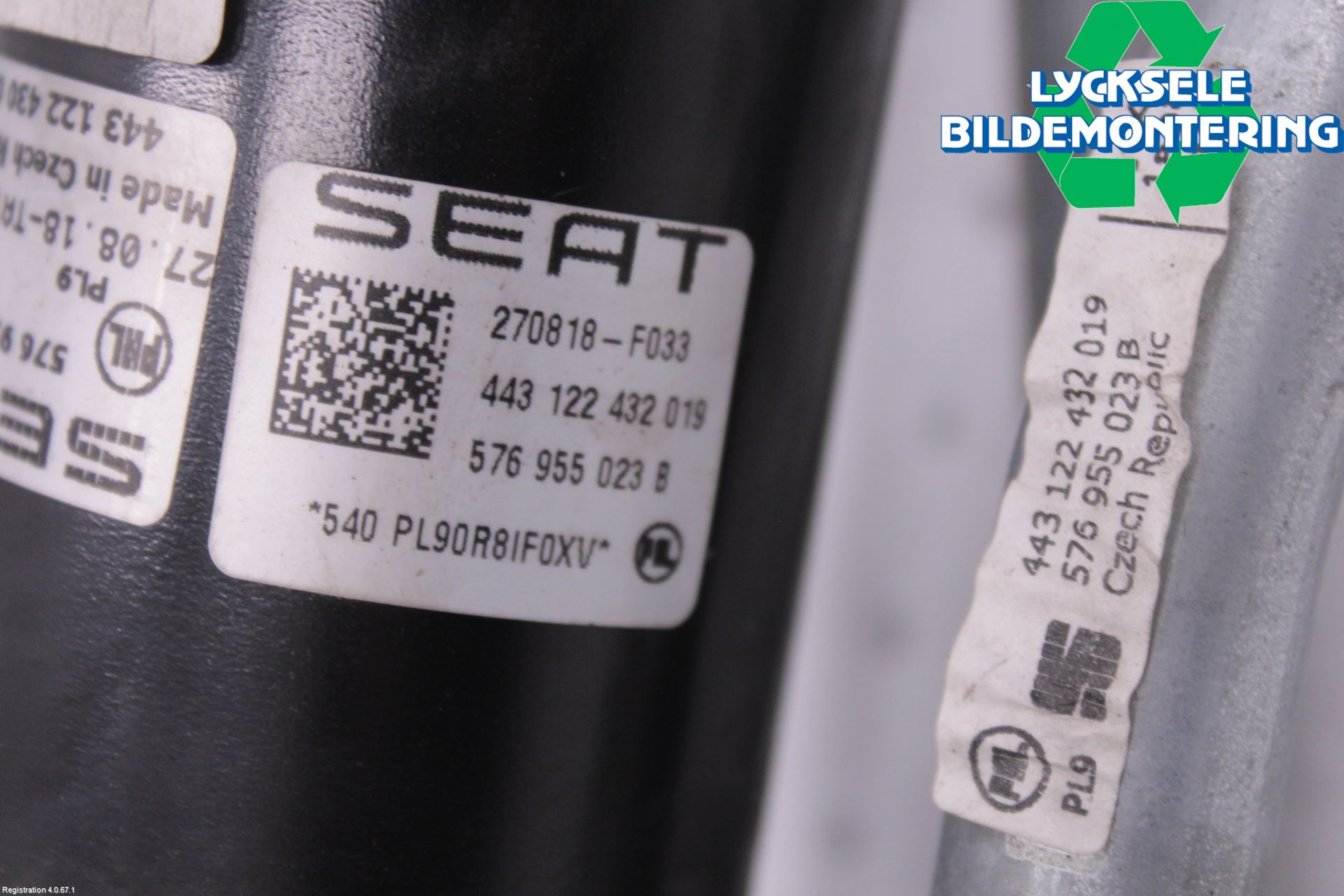 Seat ATECA 16->> Torkarmekanism Vindruta