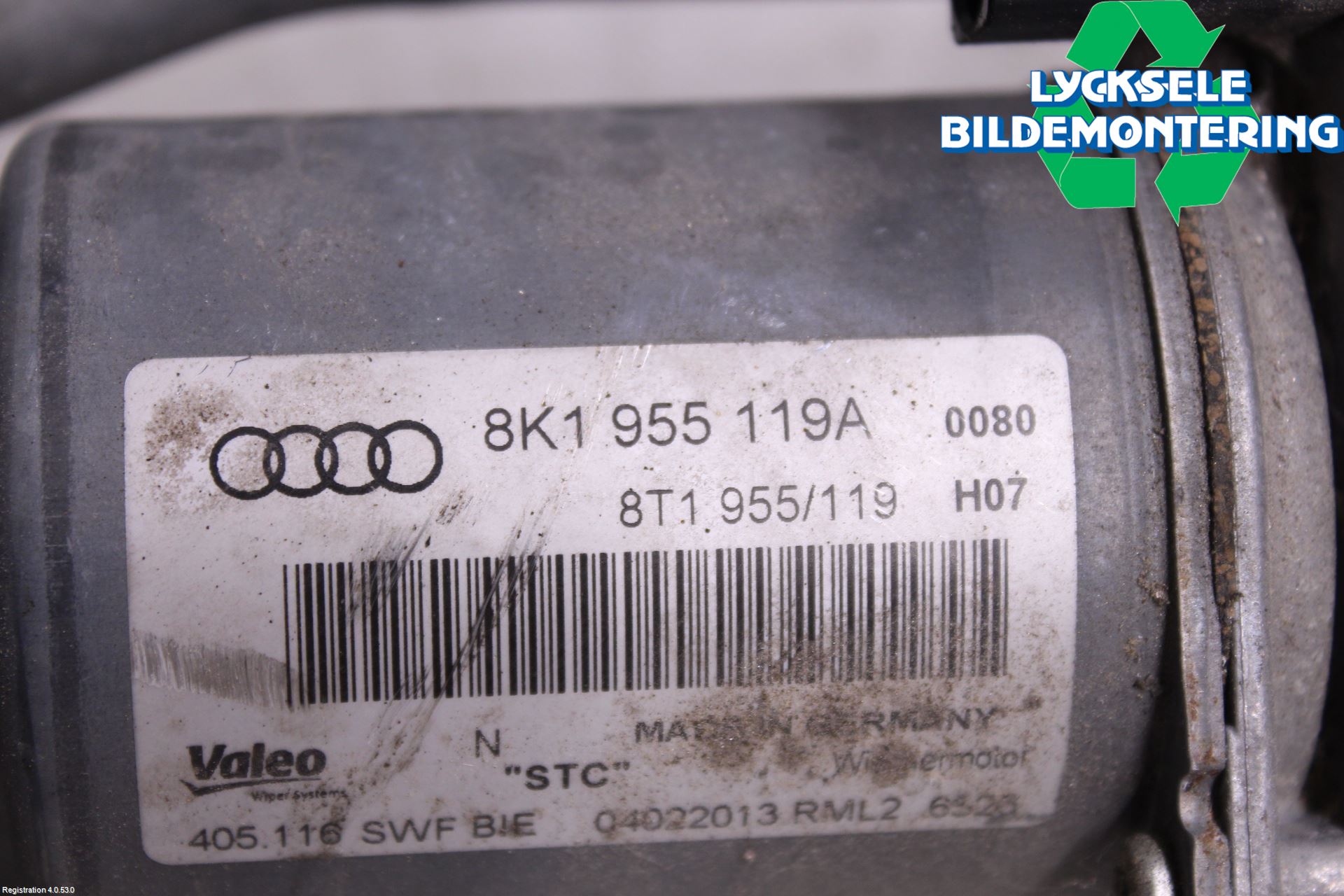 Audi A4 12-15 Torkarmotor Vindruta