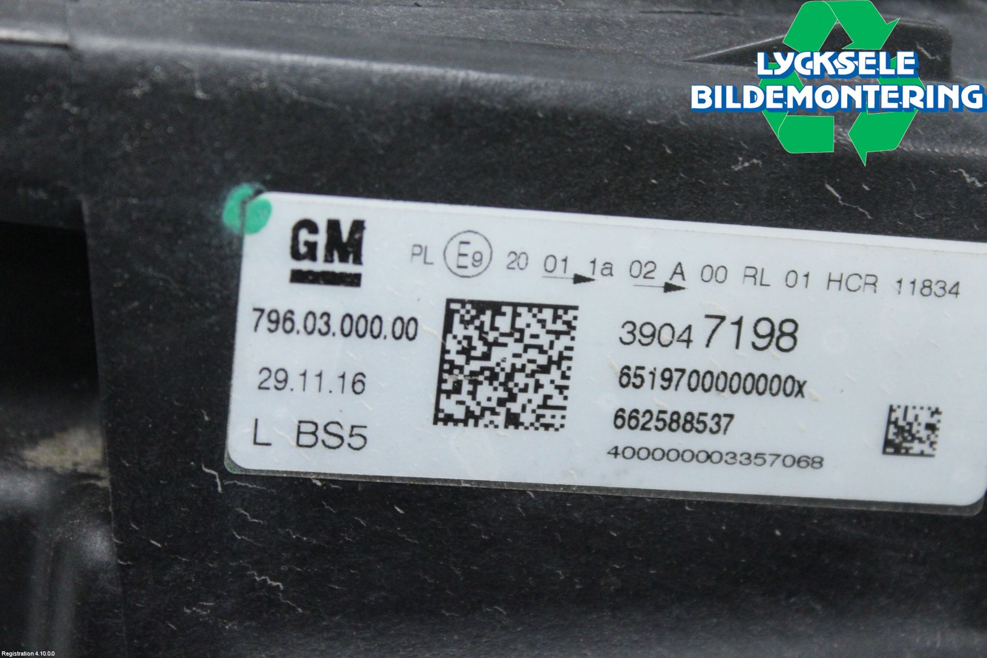 Opel ASTRA K 16-22 Strålkastare Vänster